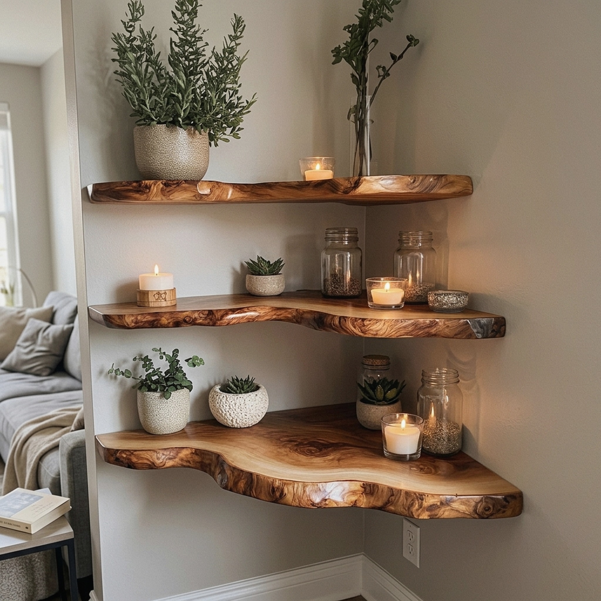 Custome Floating Shelf Corner Book