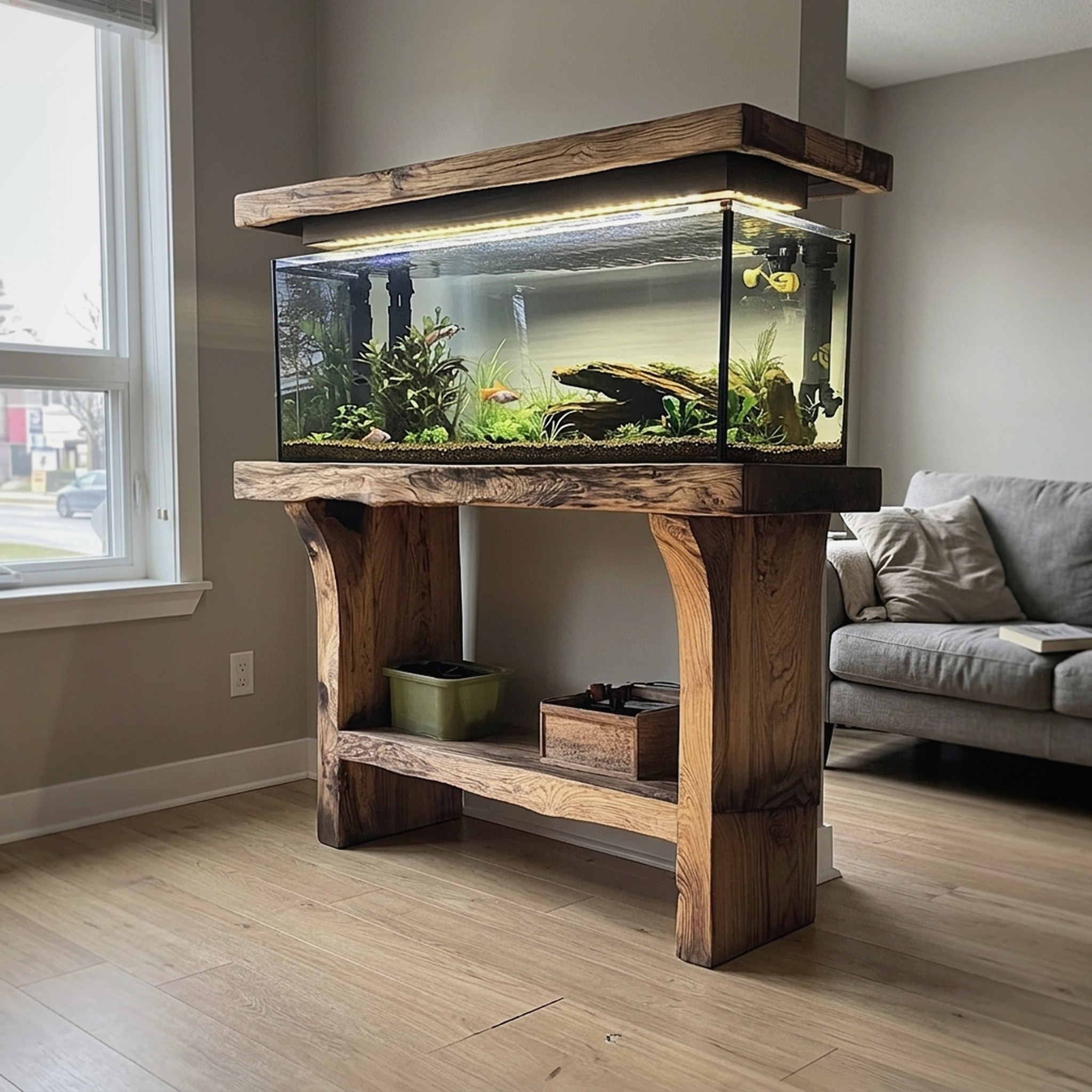 Customized Solid Wood Fish Shelf Office Decor Housewarming Gifts