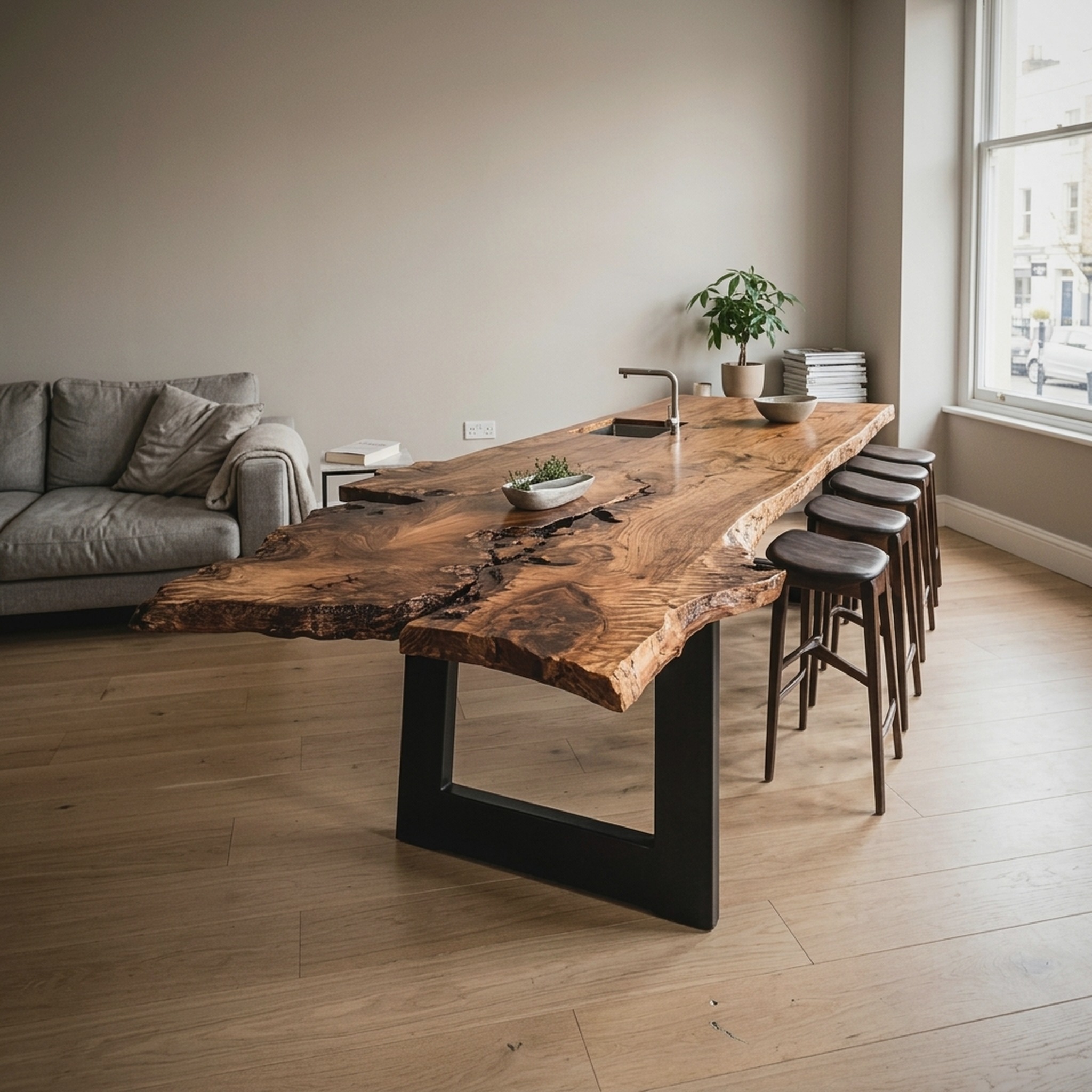 Dark Modern Kitchen Island Kitchen or Chef Studio