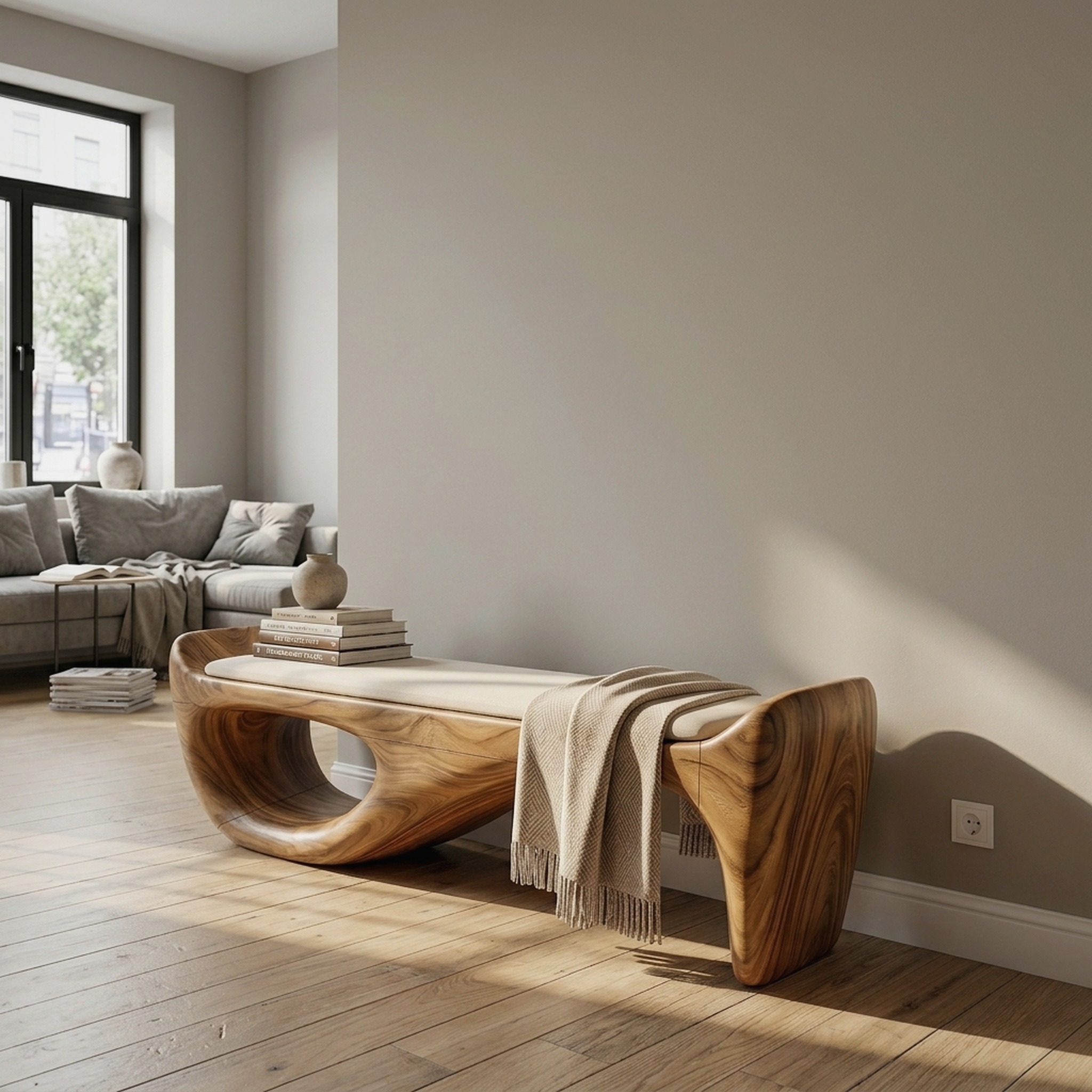 Designer Entryway Bench Organic Modern Home