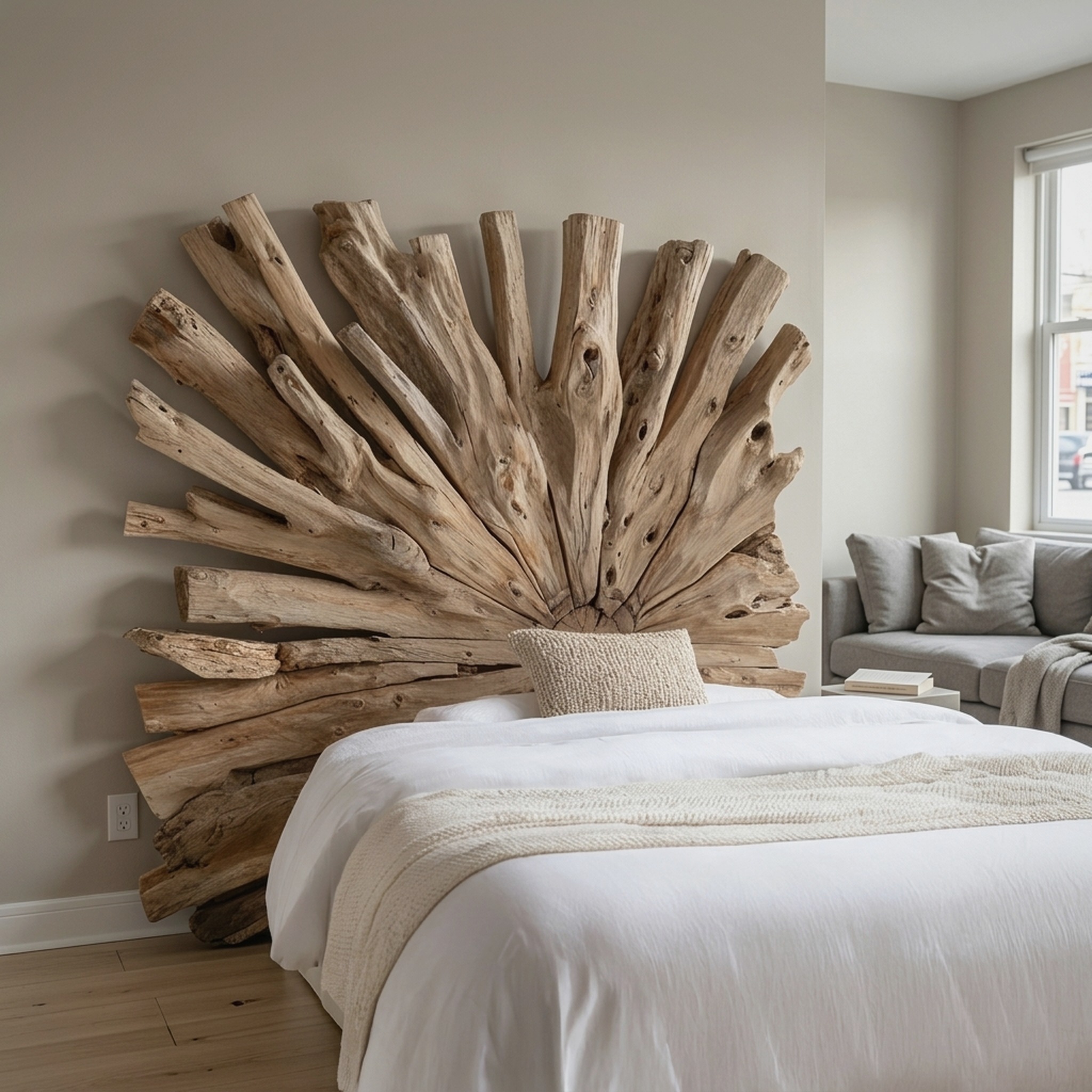 Driftwood Headboard Vintage Decor Bedroom Gift