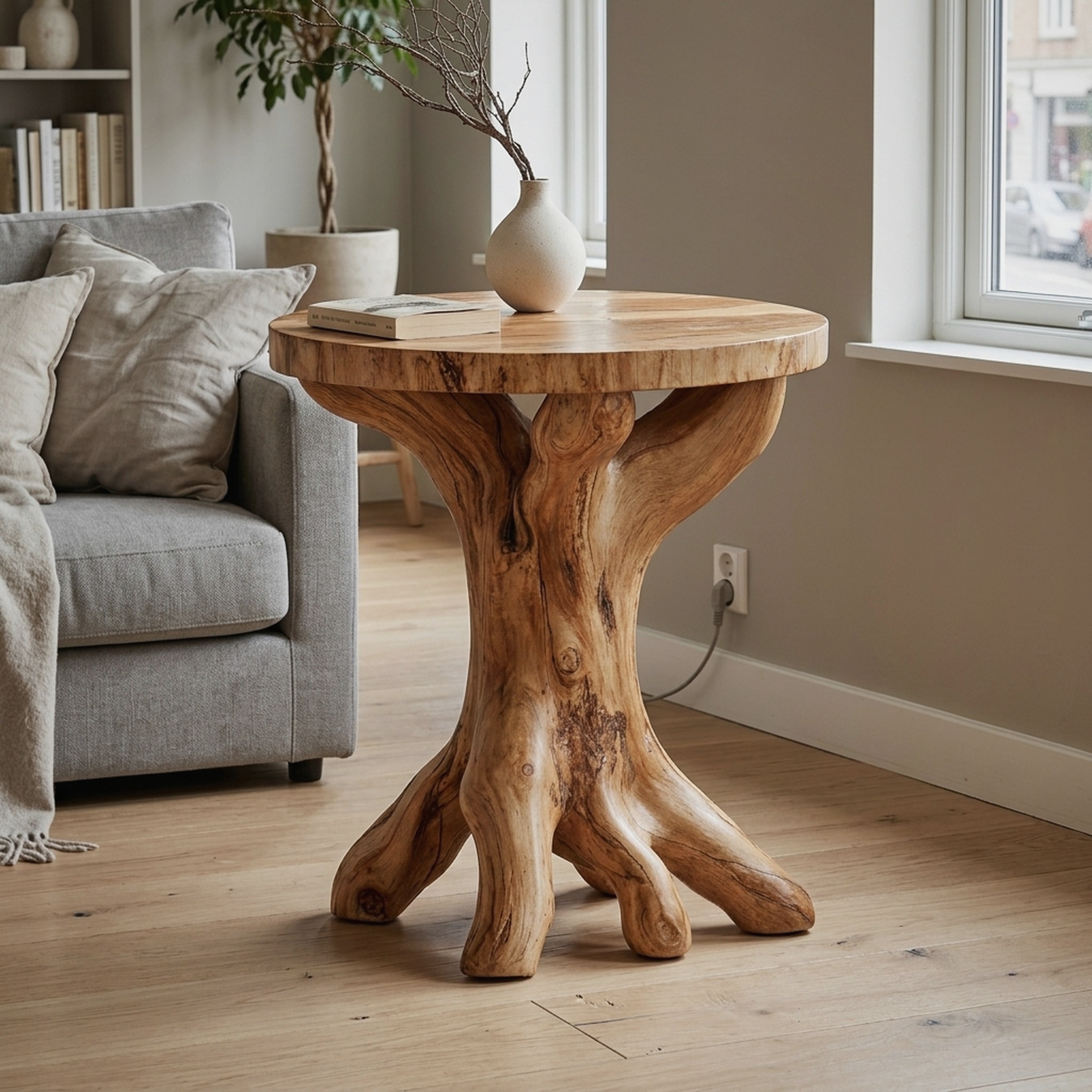 Elegant Handcrafted End Table Perfect for Modern Living Room Spaces