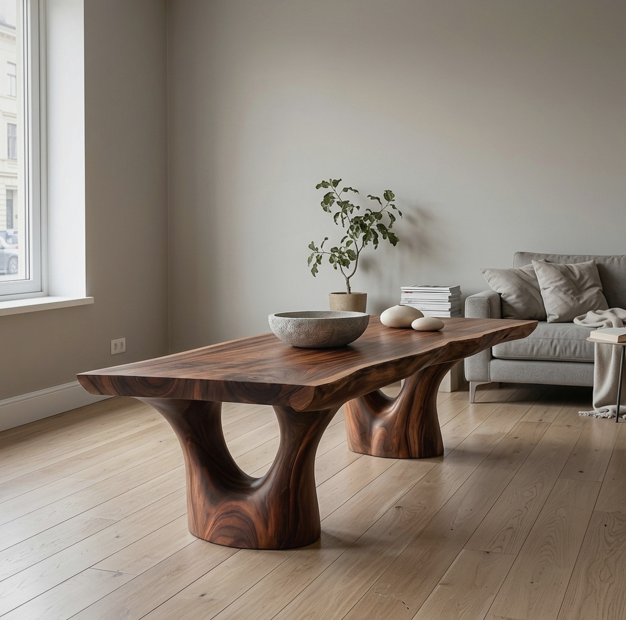 Elegant Sculptural Dining Table for Dining Room