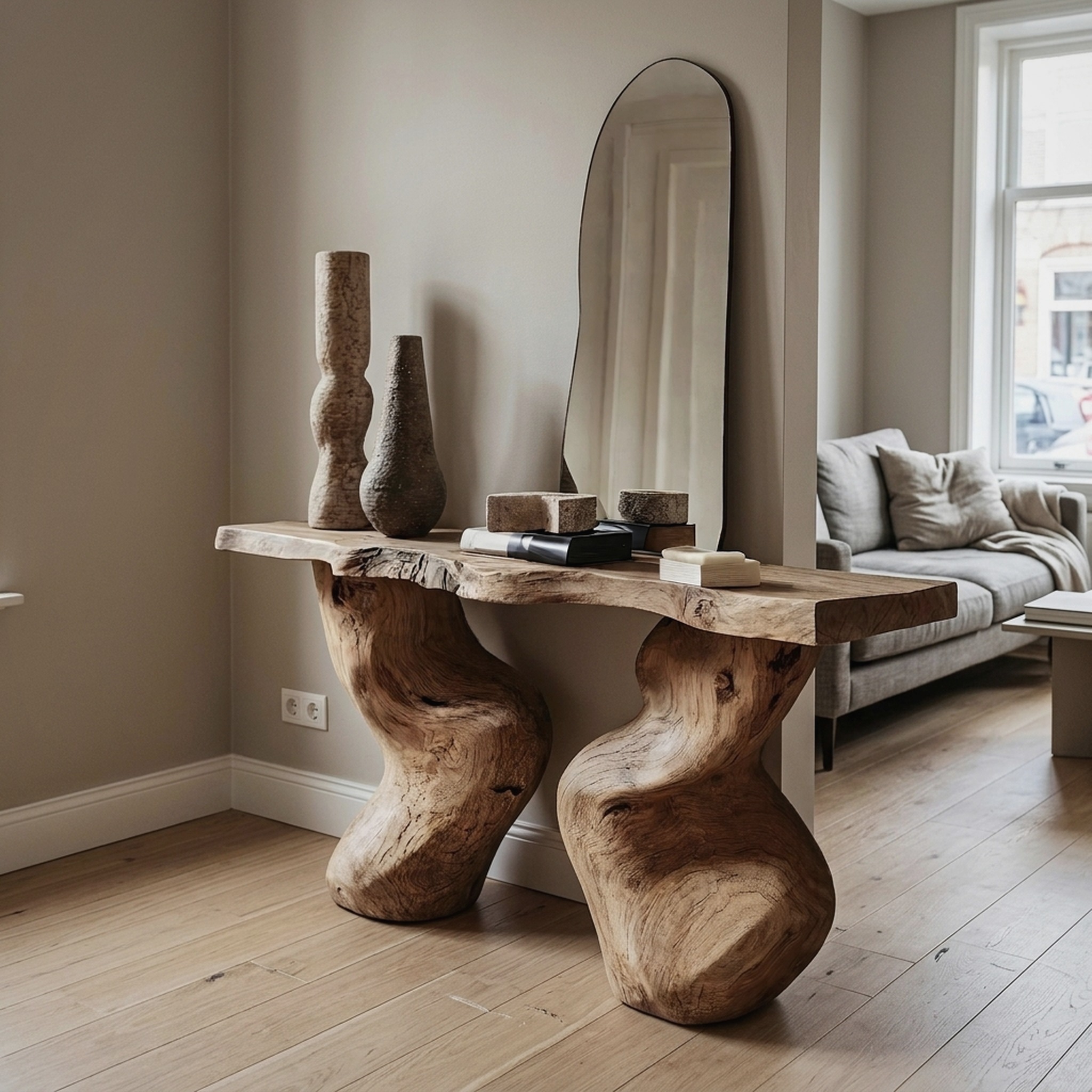 Entryway Table Solid Wood