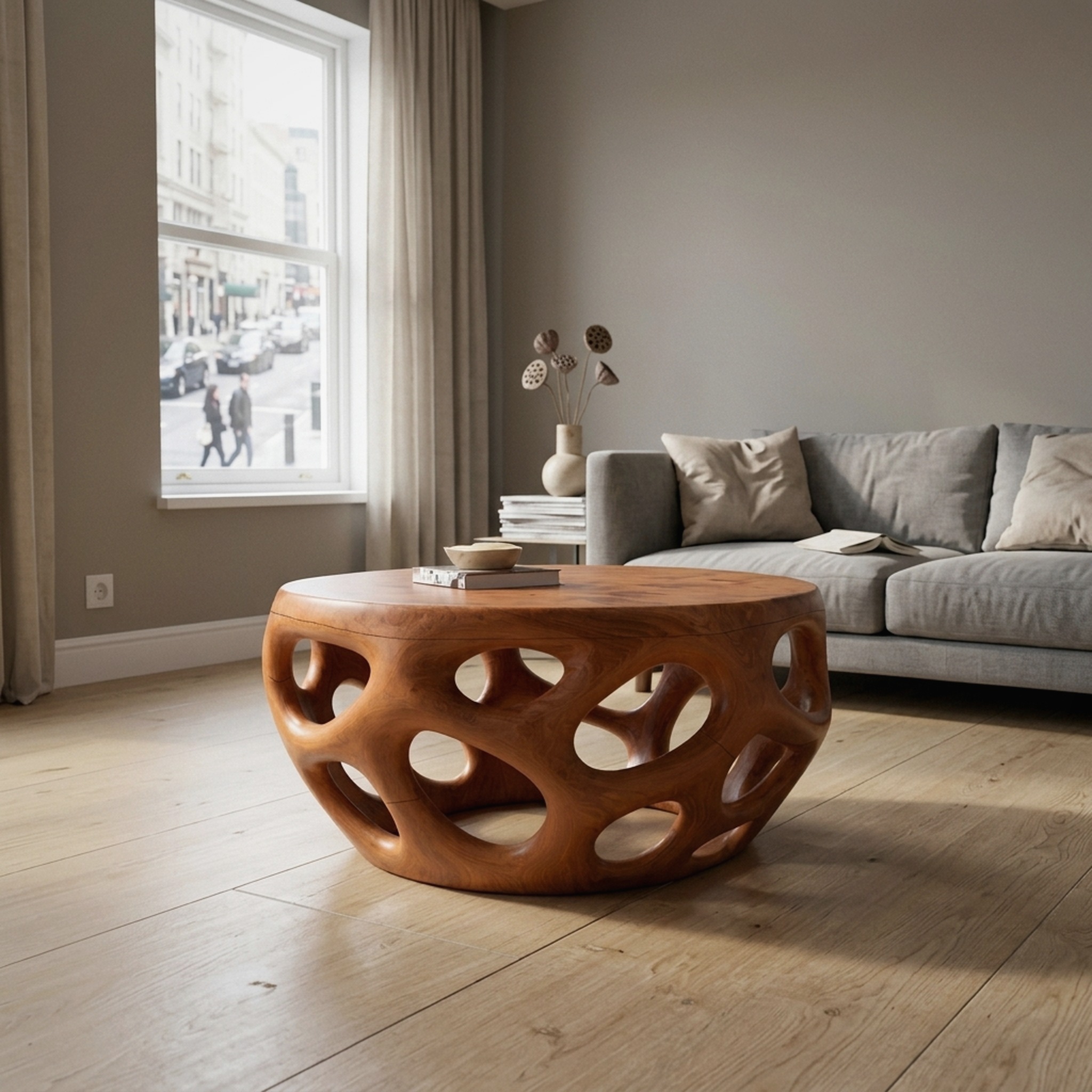 Farmhouse Coffee Table Reclaimed Wood Round Gift