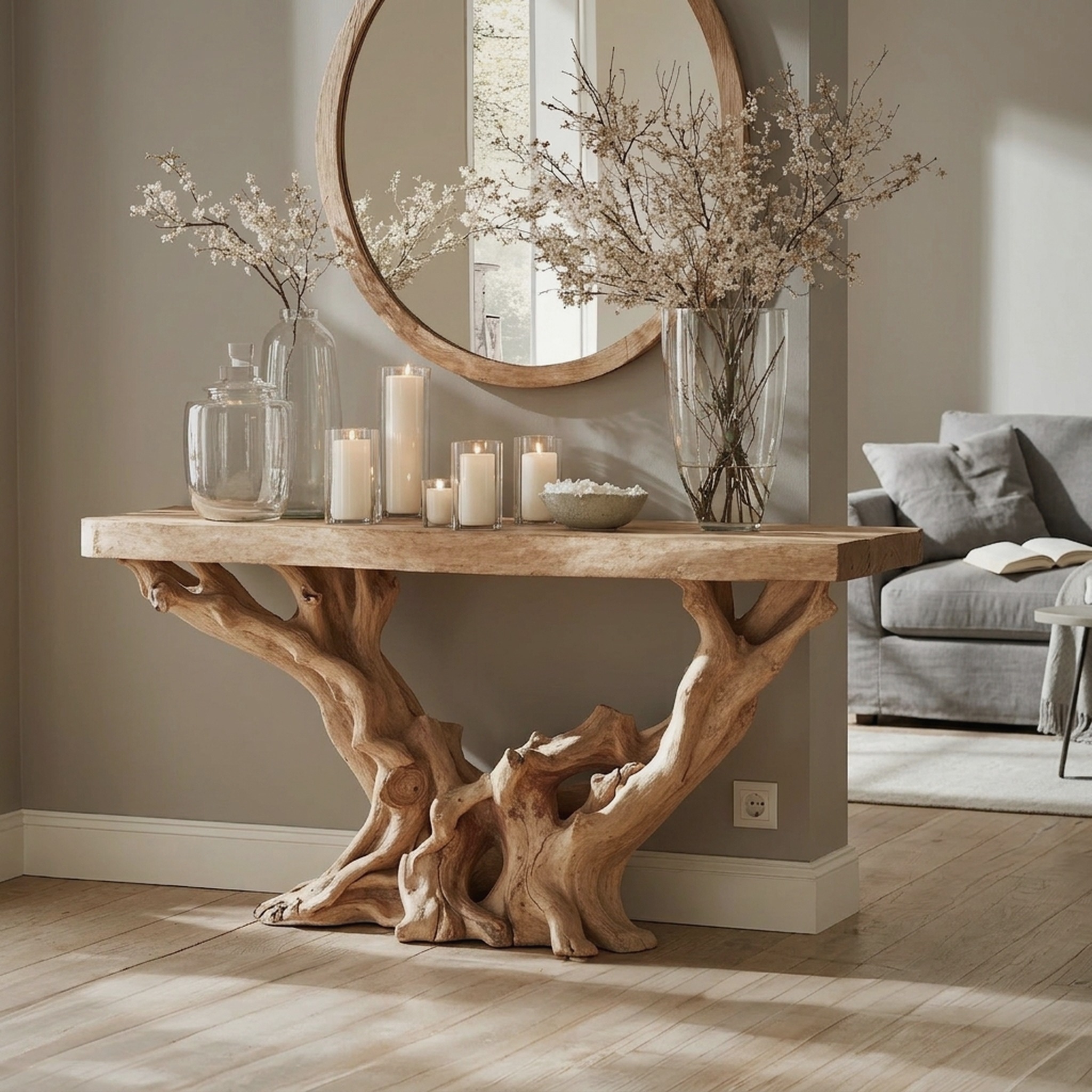 Farmhouse Console Table Home Decor