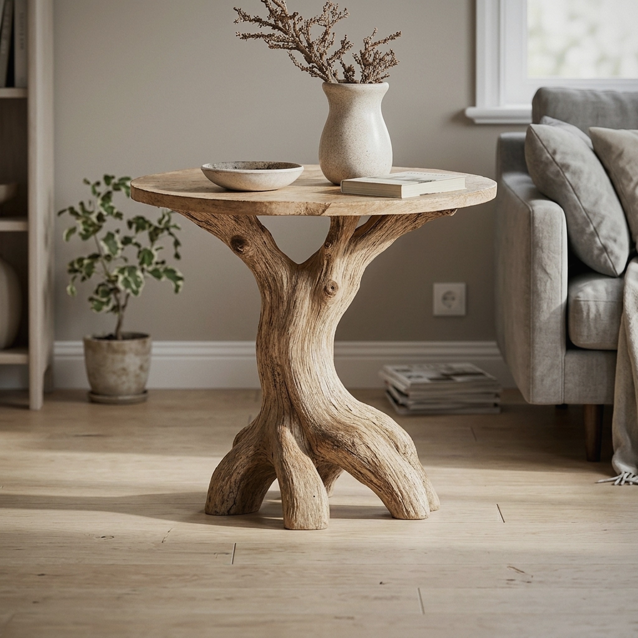 Farmhouse End Table Live Edge Table Home Decor