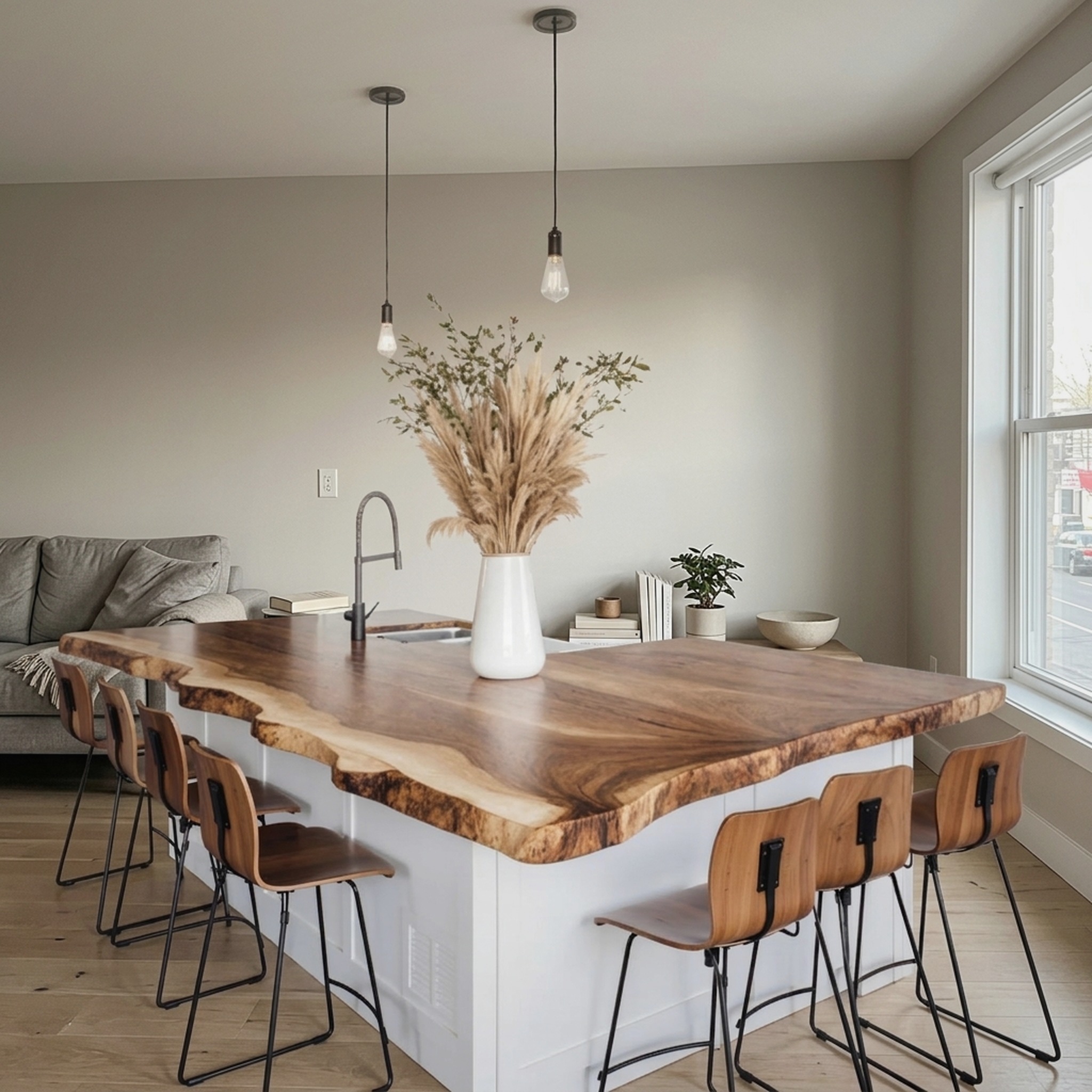 Farmhouse Live Edge Countertop Unique Kitchen Style