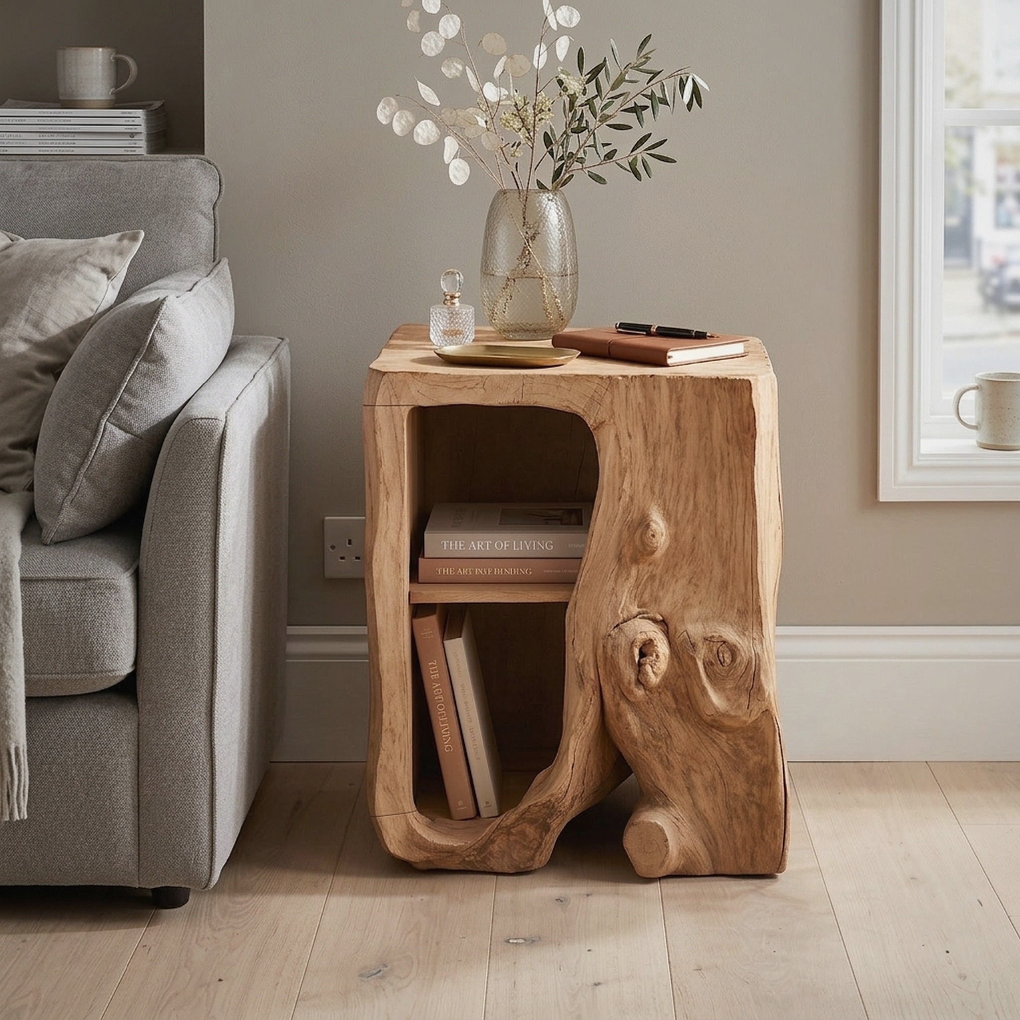 Farmhouse Live Edge Nightstand Bedroom Furniture Design
