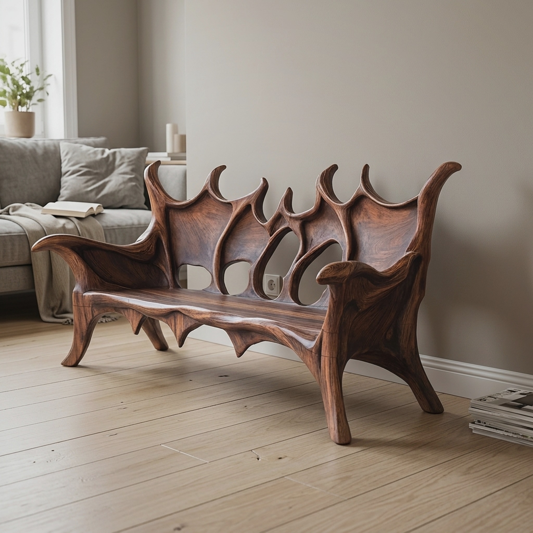 Farmhouse Live Edge Outdoor Bench for Patio and Garden Decor
