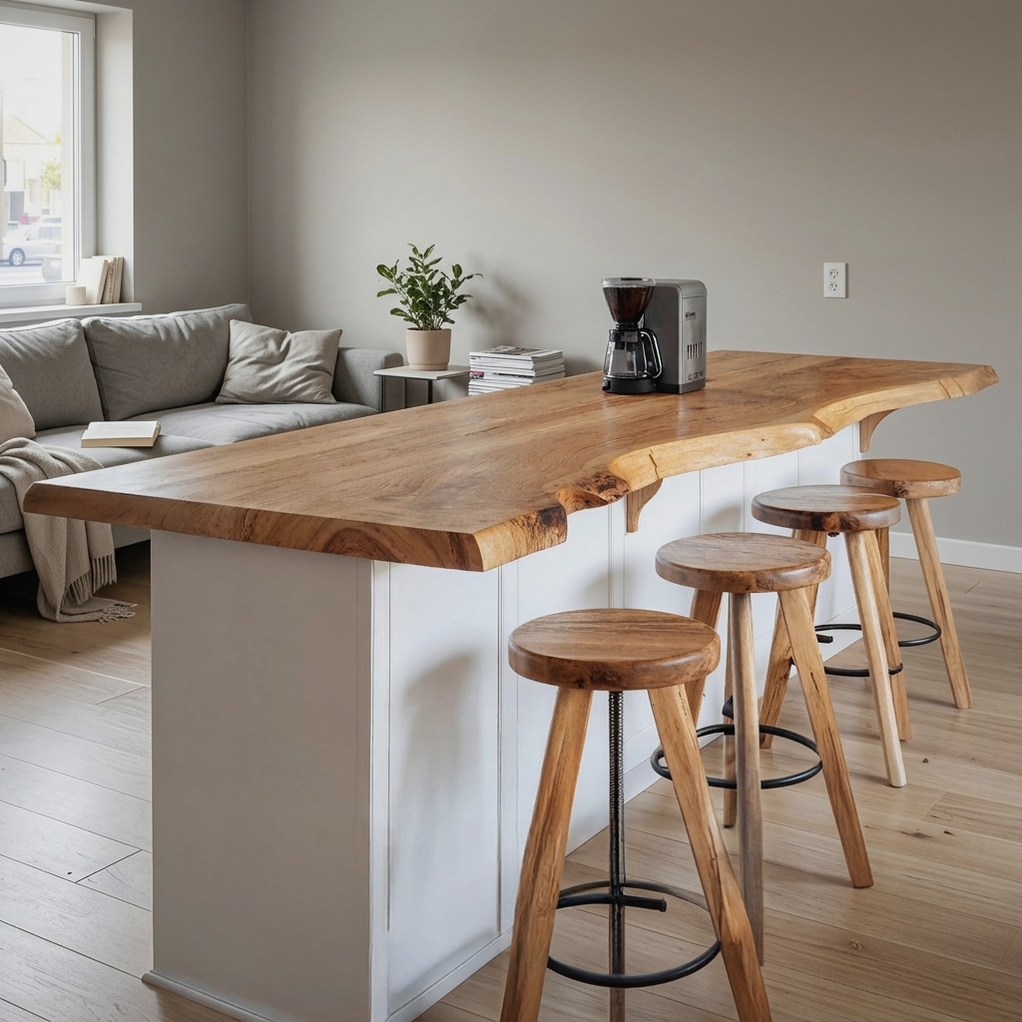 Farmhouse Live Edge Tabletop Rustic Dining Space