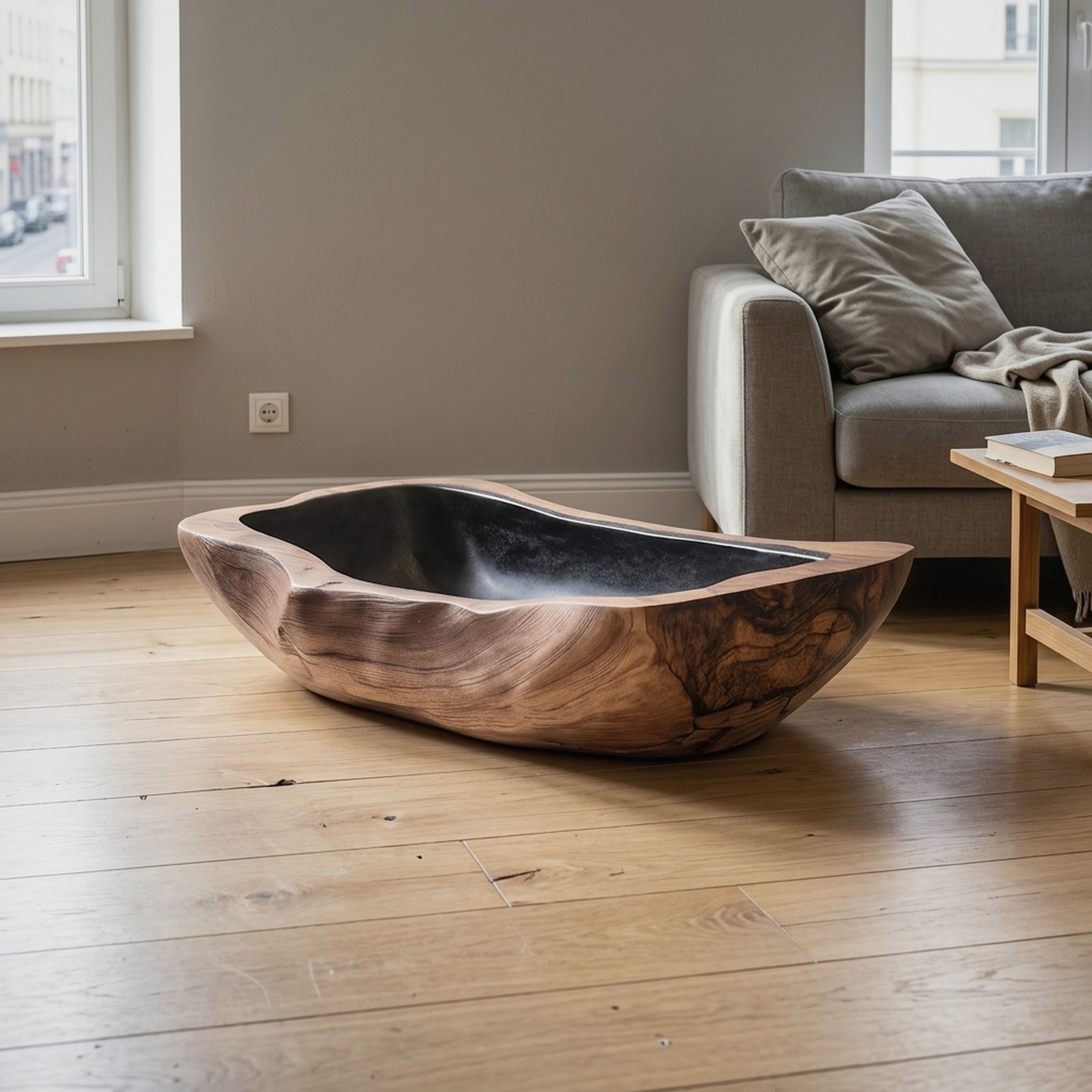 Farmhouse Rustic Wooden Vessel Sink for Home Bathroom