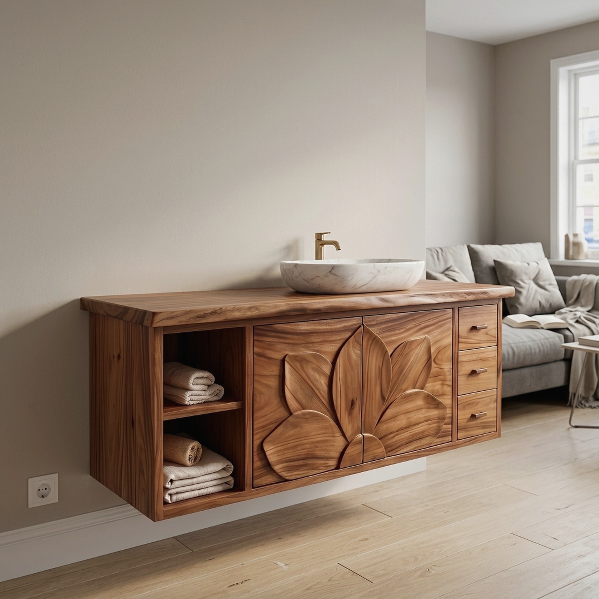 Farmhouse Skull Storage Bathroom Vanity Country Retreat