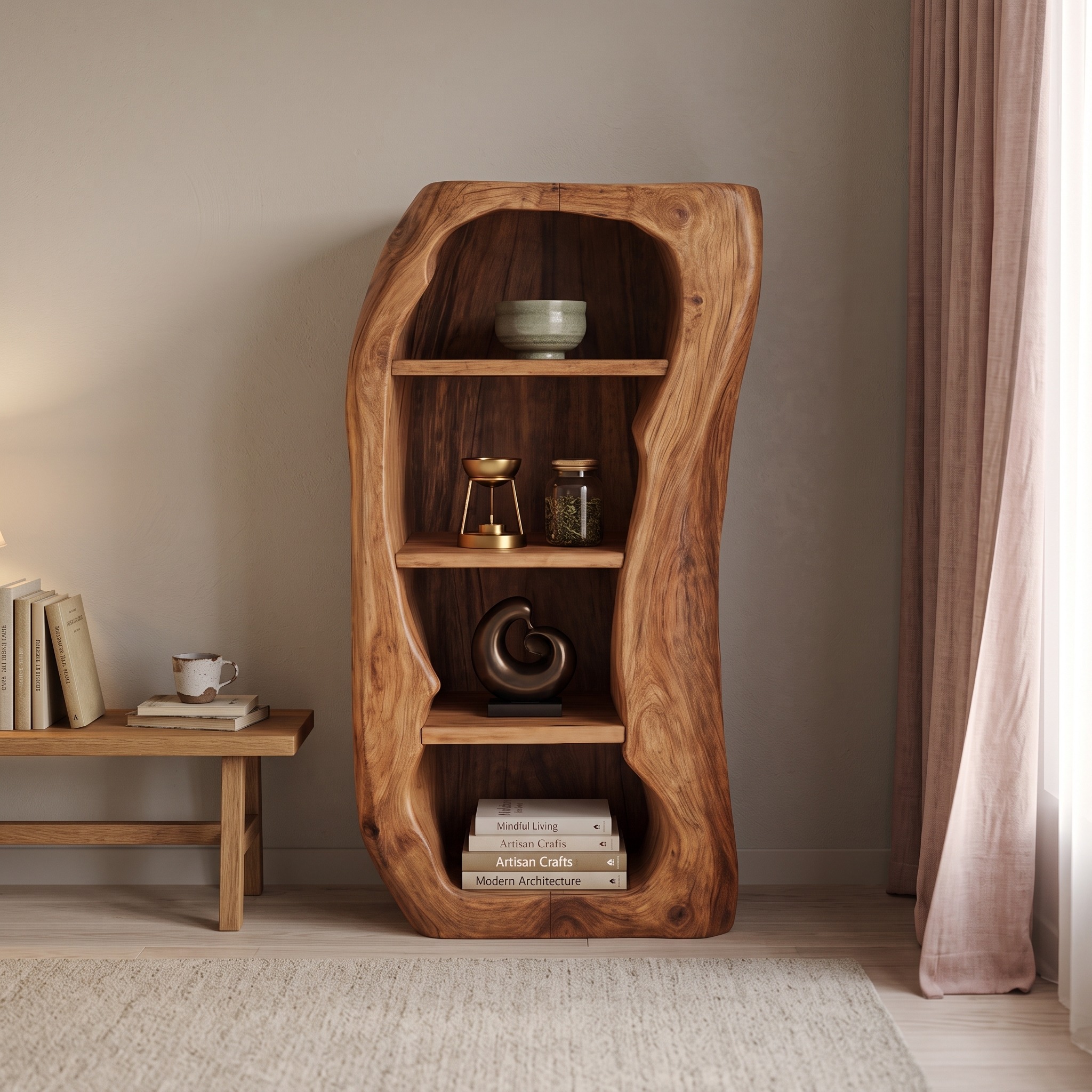 Farmhouse Solid Wood Nightstand, Rustic Bedside Table with Storage Drawer for Bedroom Accent Furniture