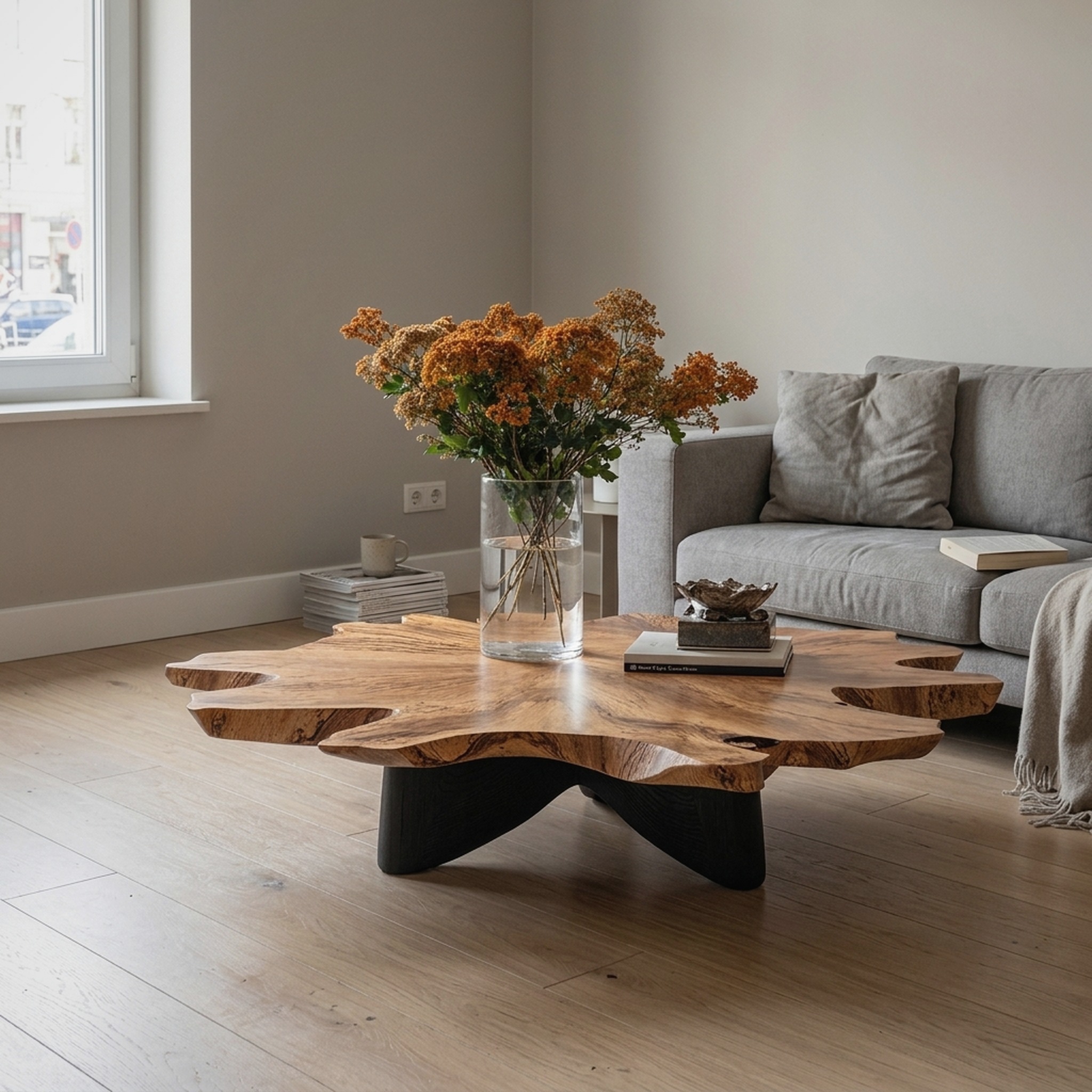 Farmhouse Solid Wood Table for Cozy Living Room