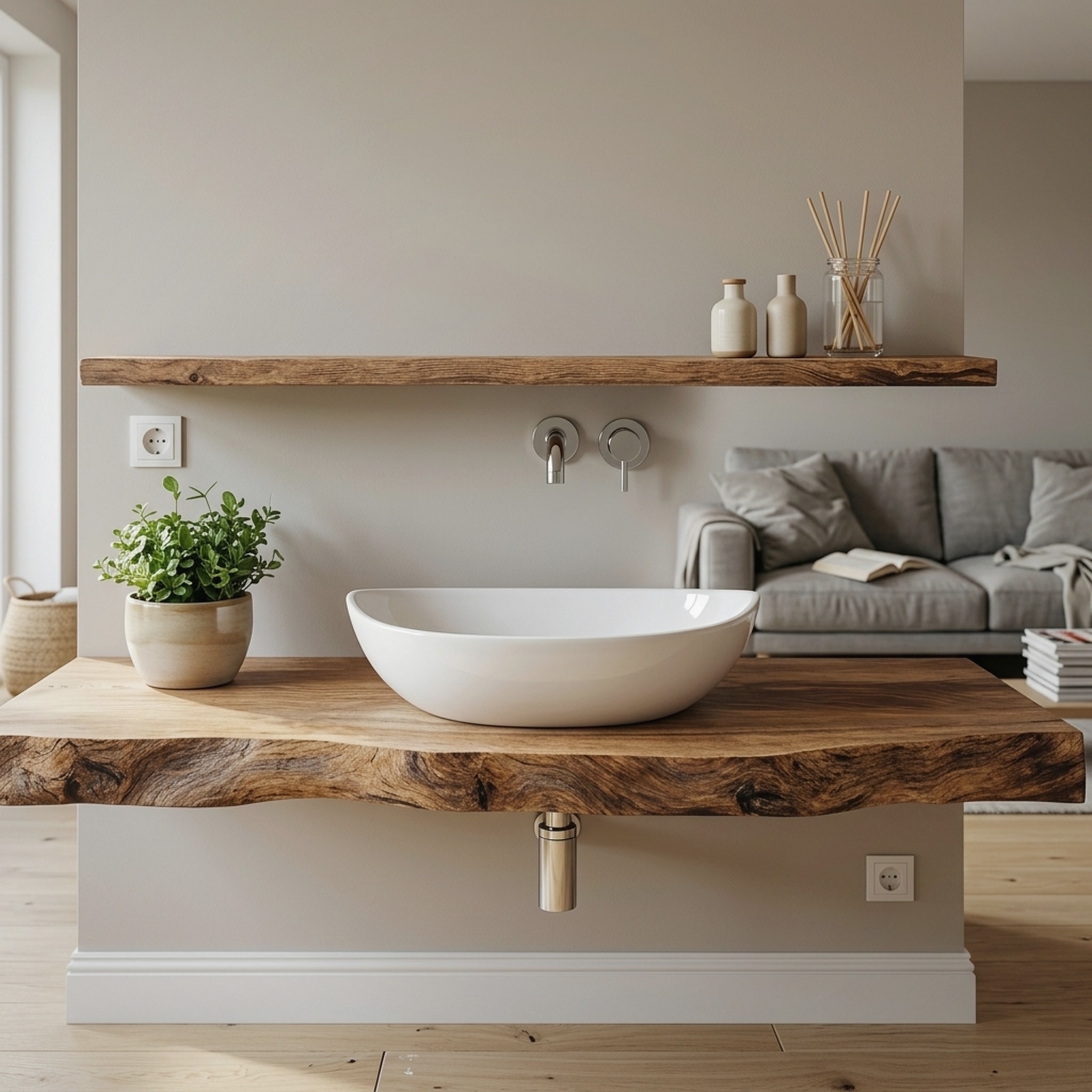 Farmhouse Solid Wood Vanity Bathroom Furniture