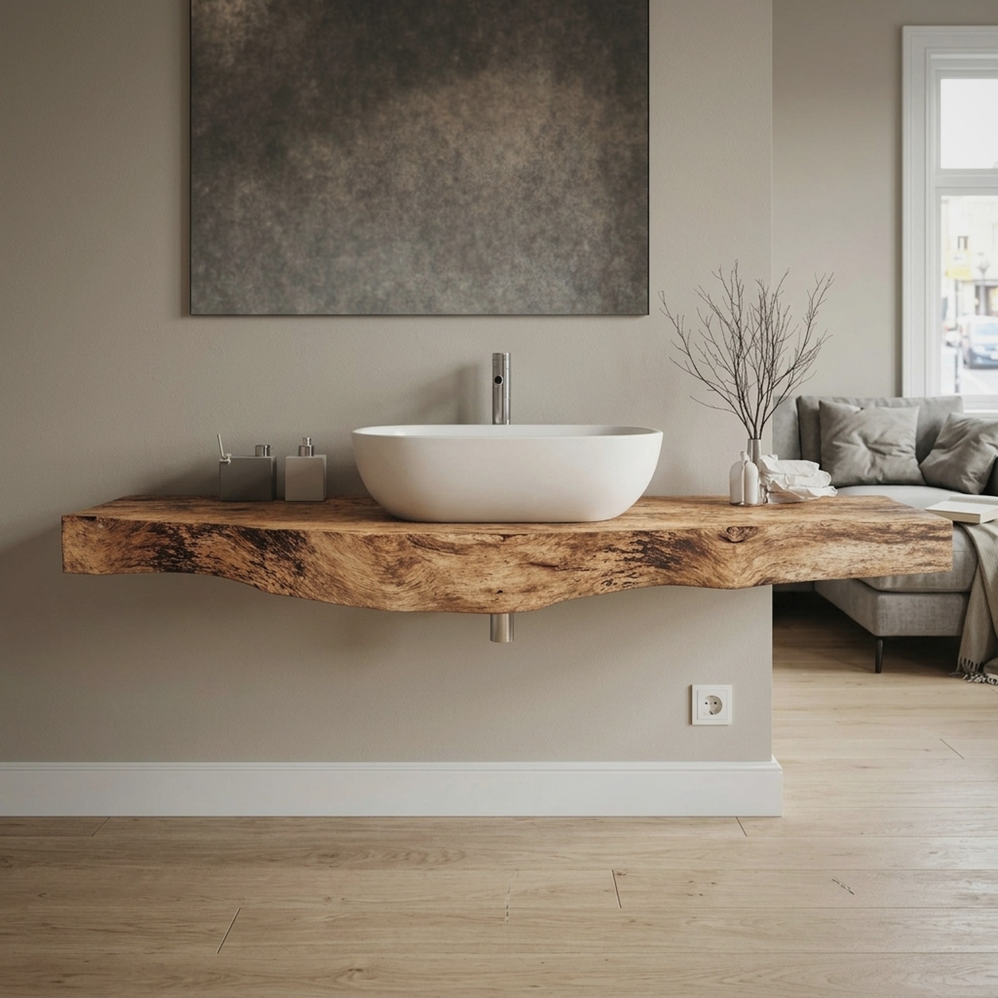 Farmhouse Solid Wood Vanity Luxury Bathroom