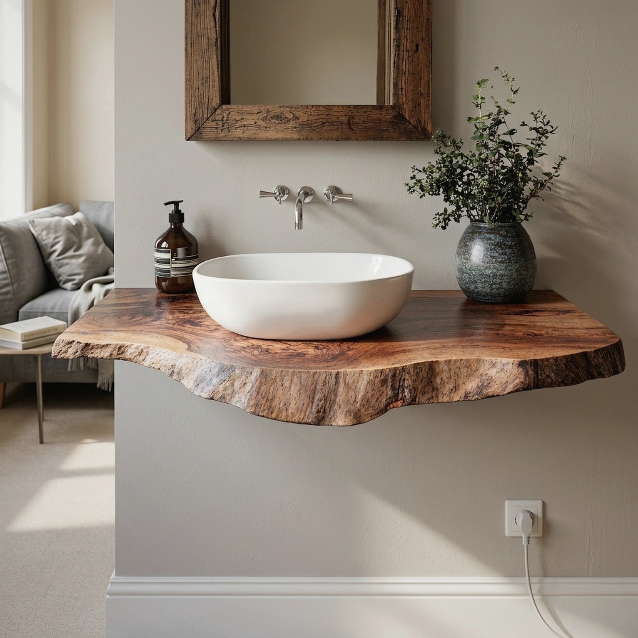 Farmhouse Solid Wood Vanity Rustic Bathroom