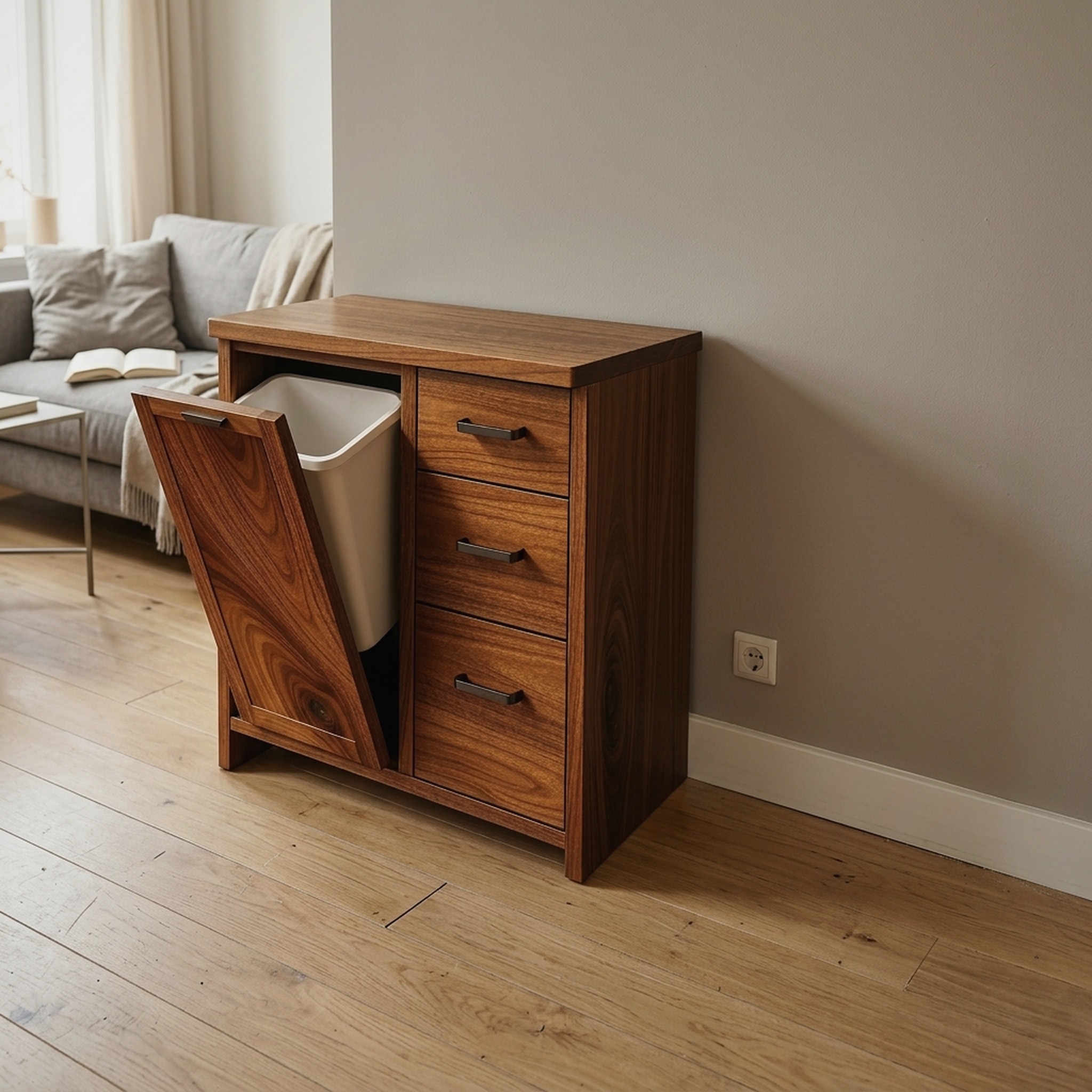 Farmhouse Tilt Out Waste Bin for Rustic Dining Room Look