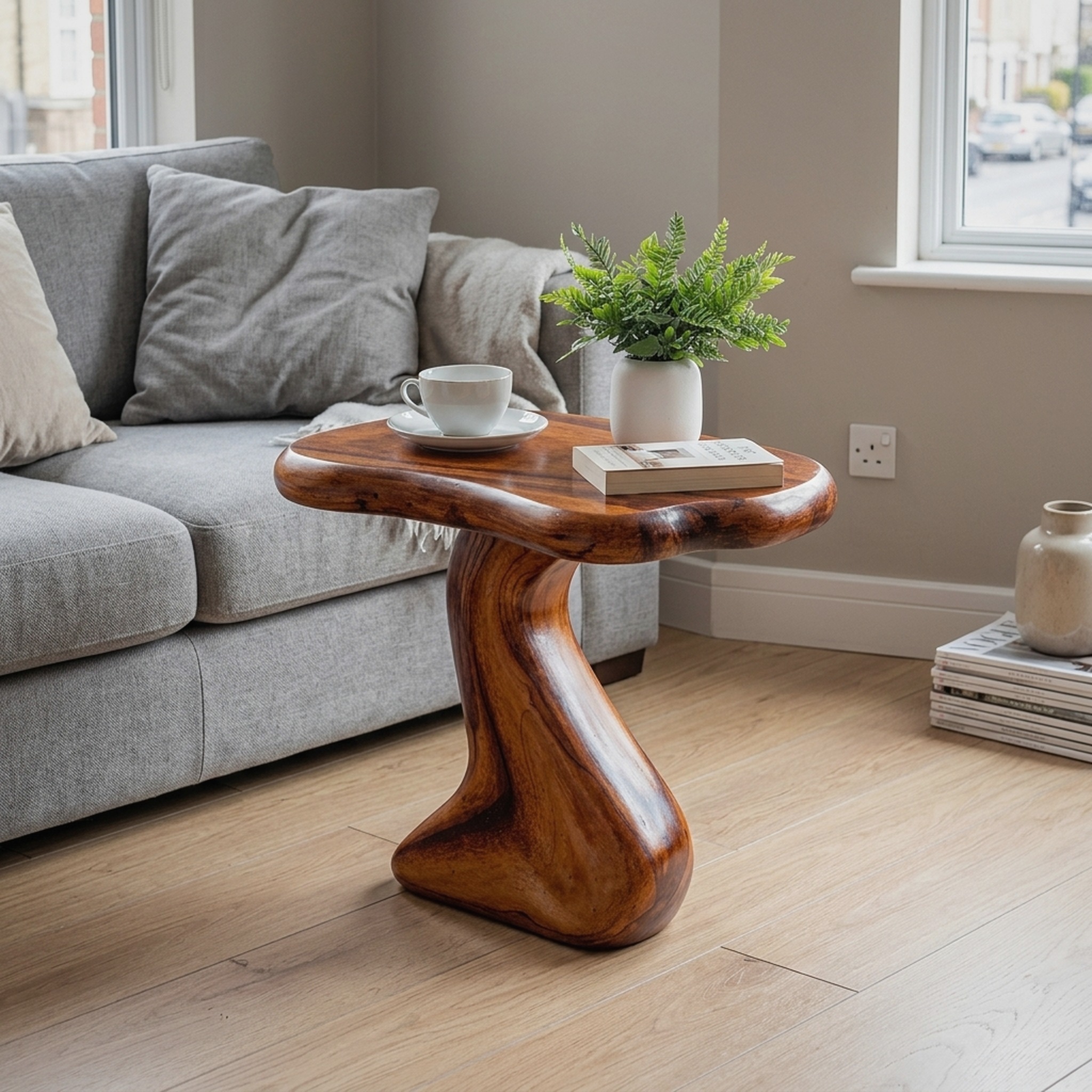 Farmhouse Wooden End Table for Cozy Furniture Decor