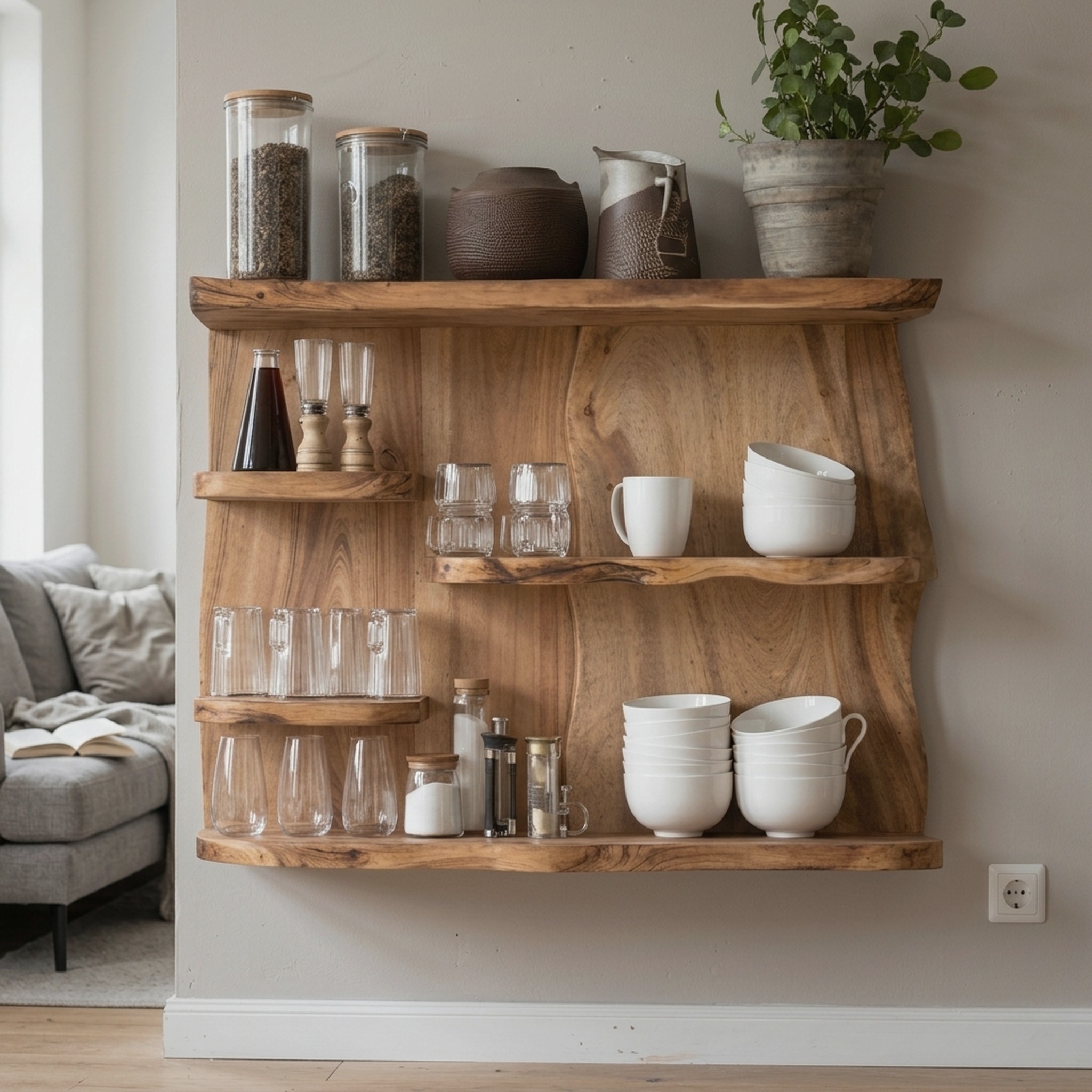 Farmhouse Wooden Kitchen Cabinet for Furniture Decor