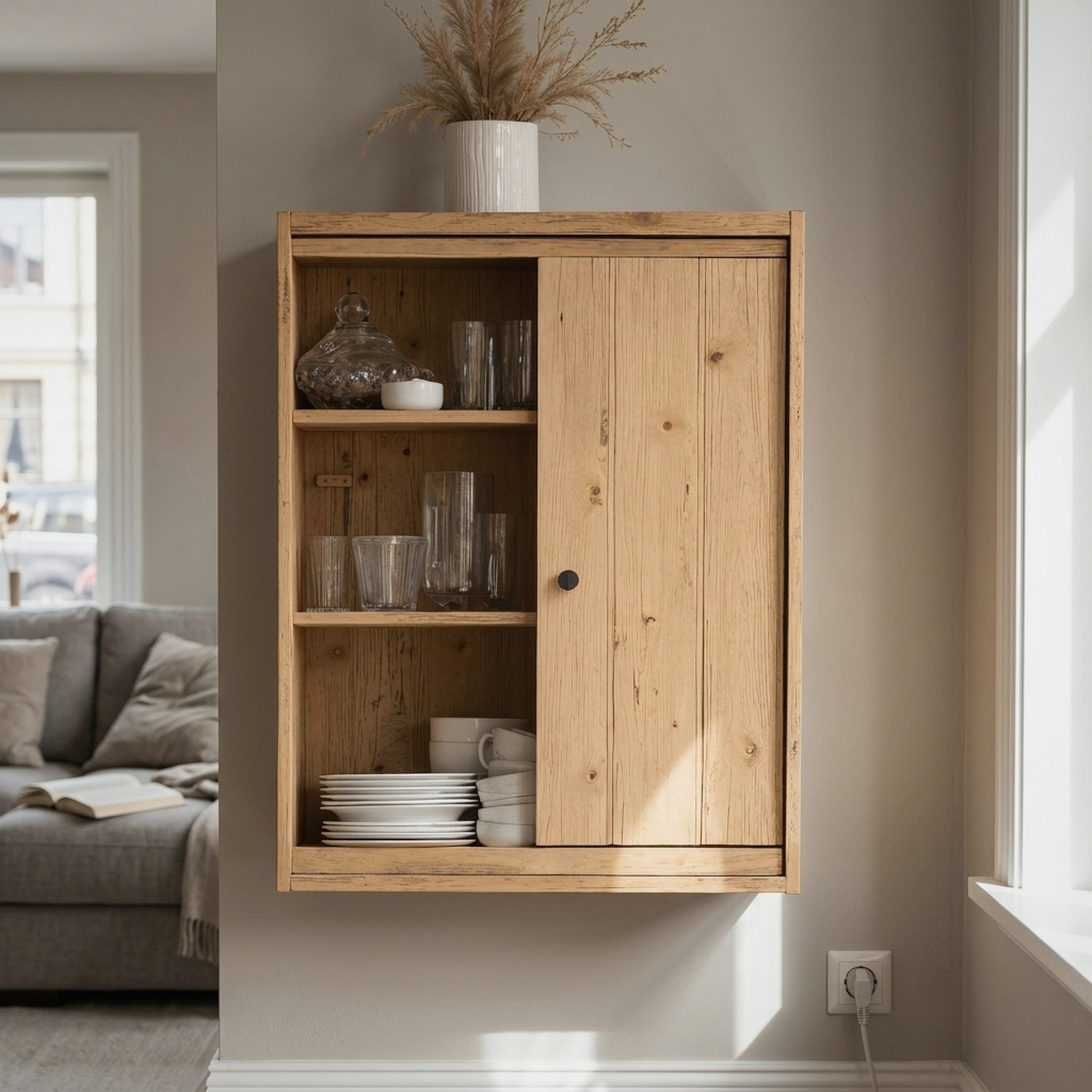 Farmhouse Wooden Kitchen Cabinet for Kitchen Design