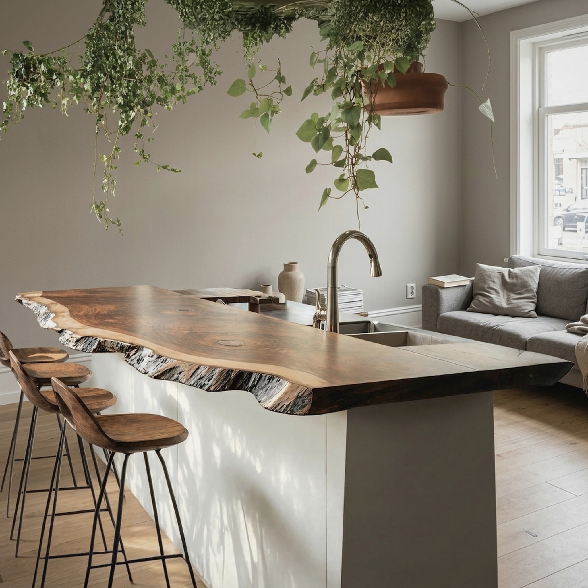 Farmhouse Wooden Kitchen Countertop for Beautiful Kitchen Ambiance