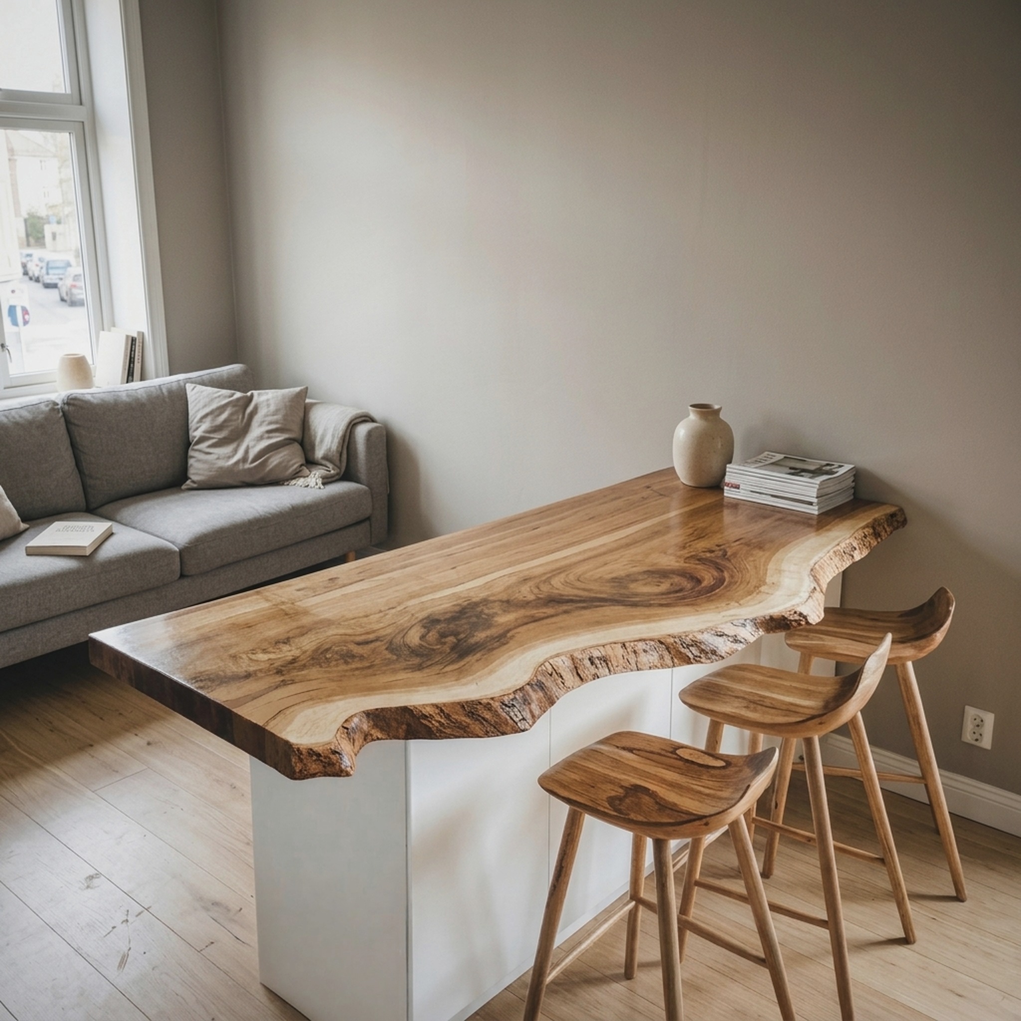 Farmhouse Wooden Kitchen Countertop for Stylish Home Decor