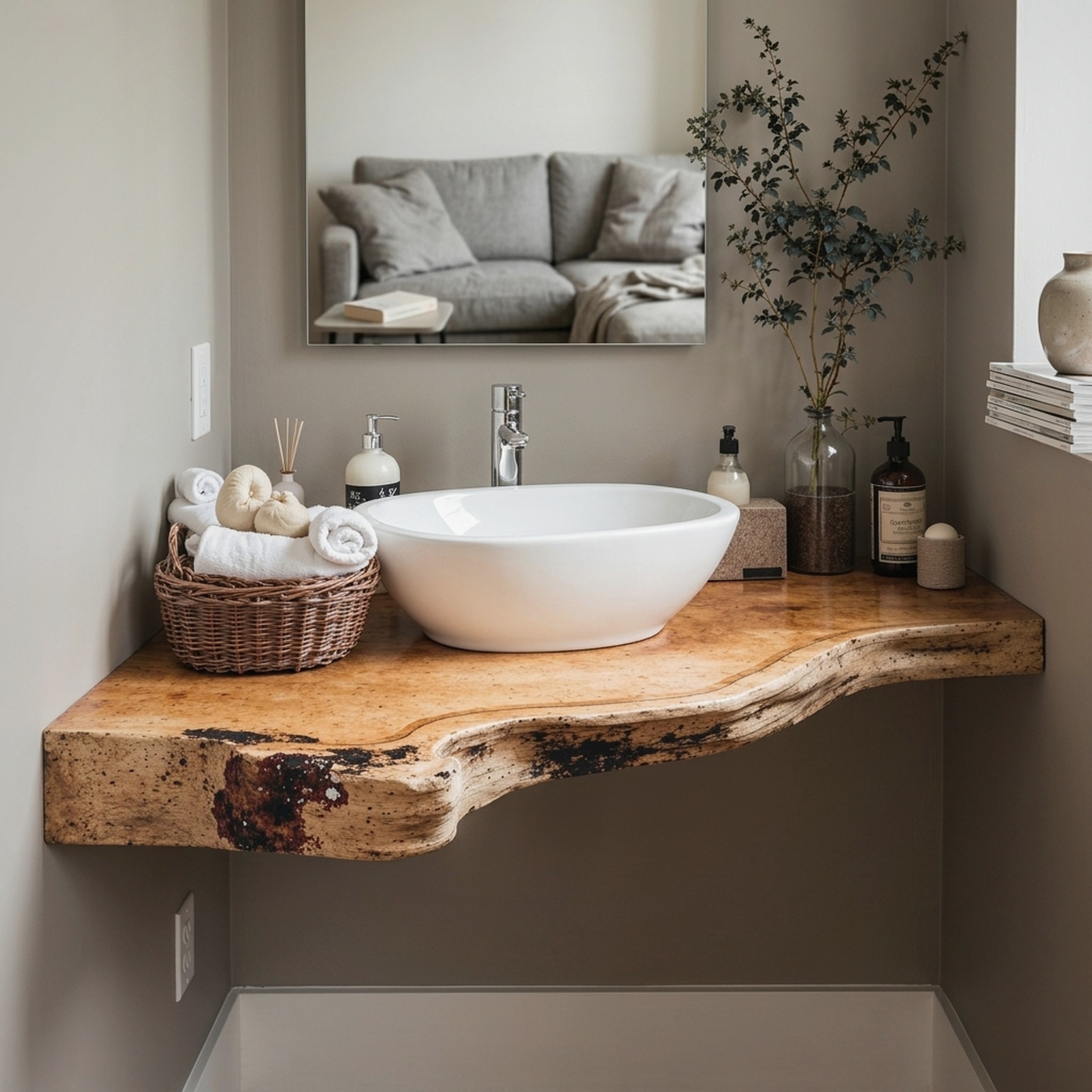 Floating Bathroom Corner Shelf