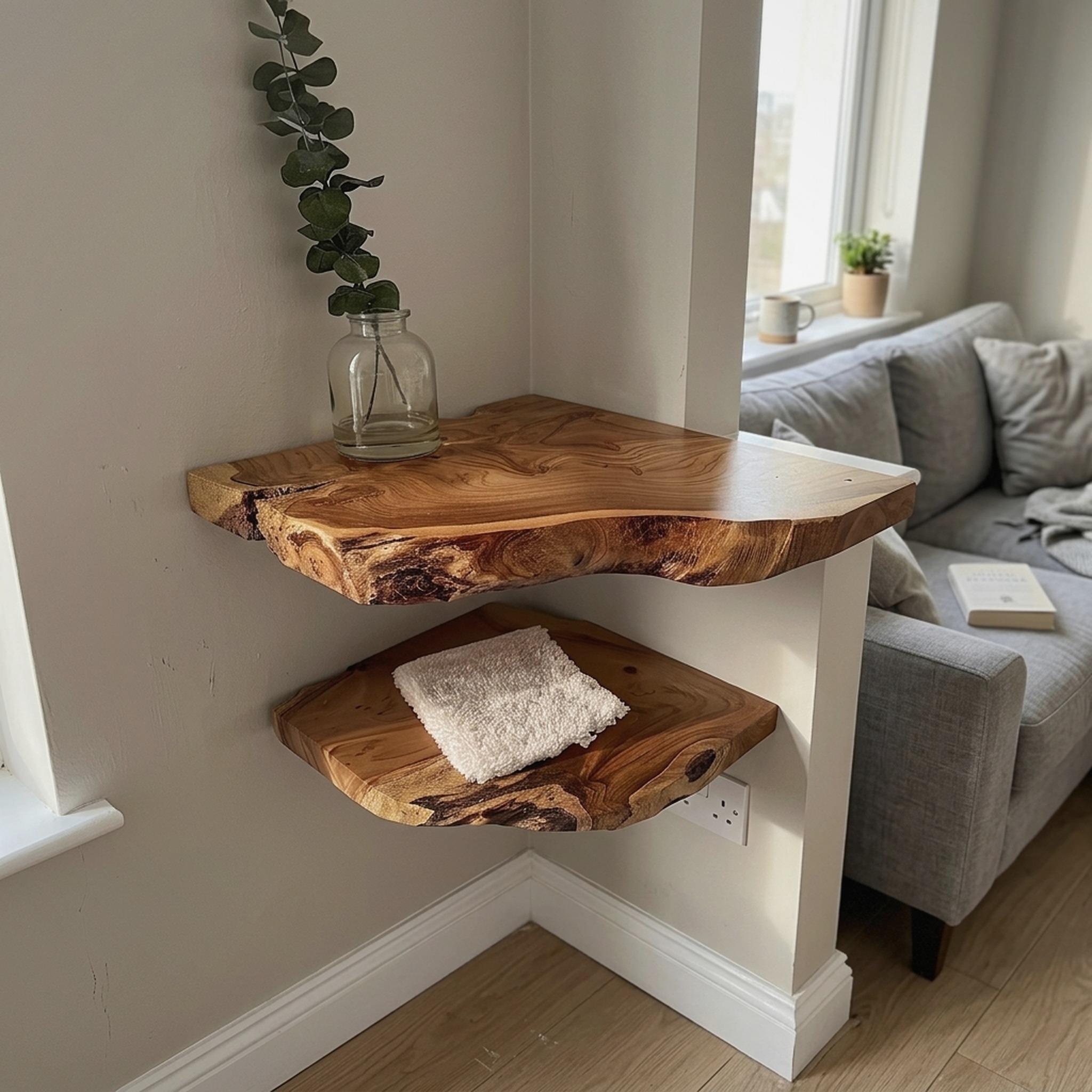 Floating Corner Shelves Decorations - Model SINLCN002