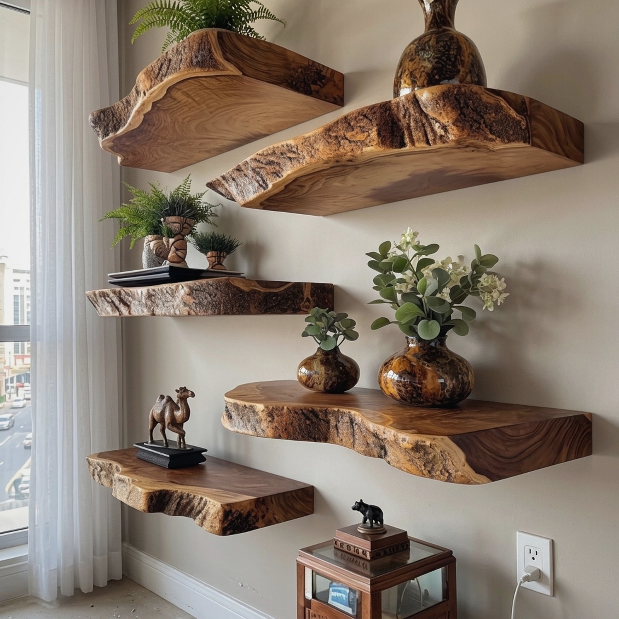 Floating Shelf Live Edge Display Shelf