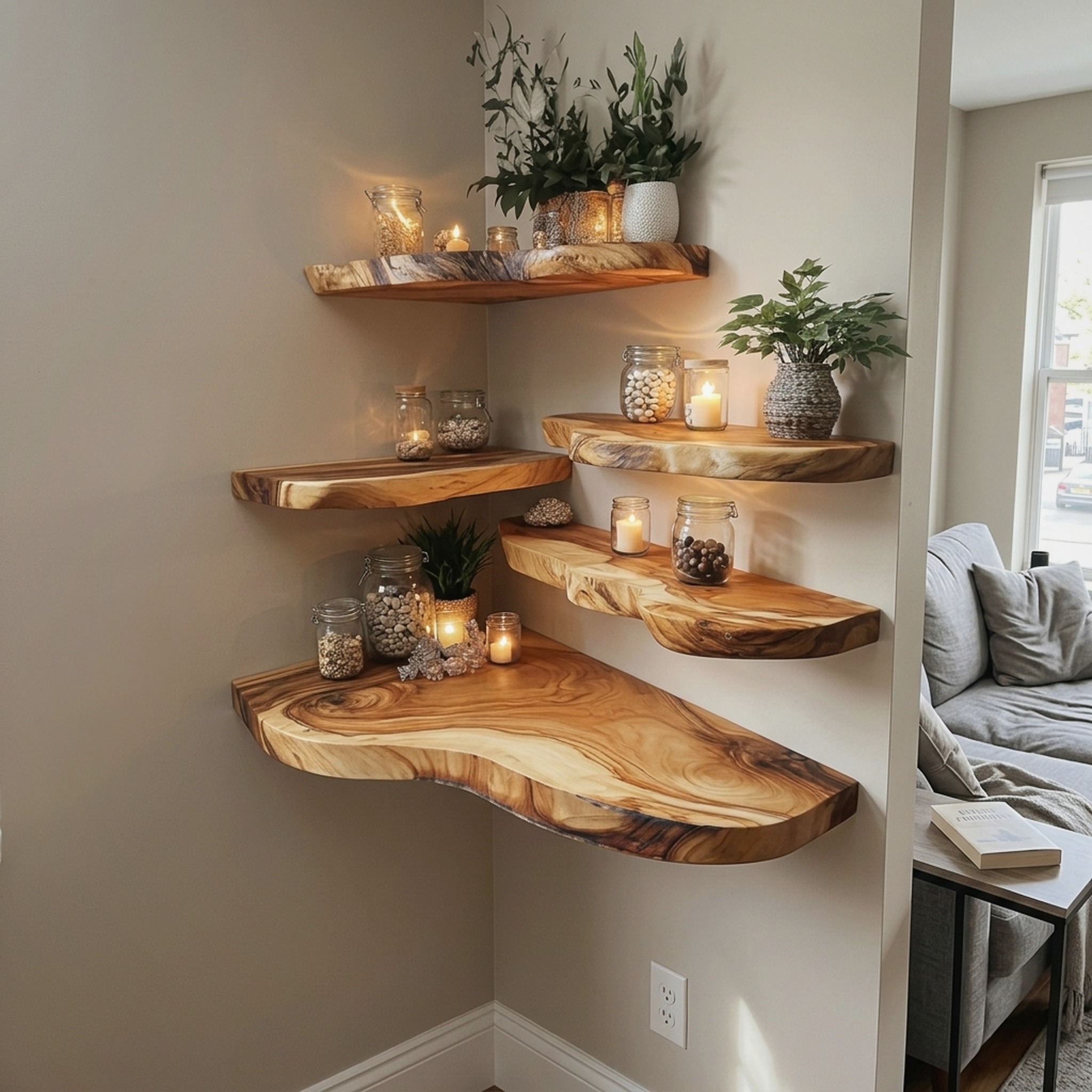 Floating Shelf Live Edge Floating Shelves Solid Wood
