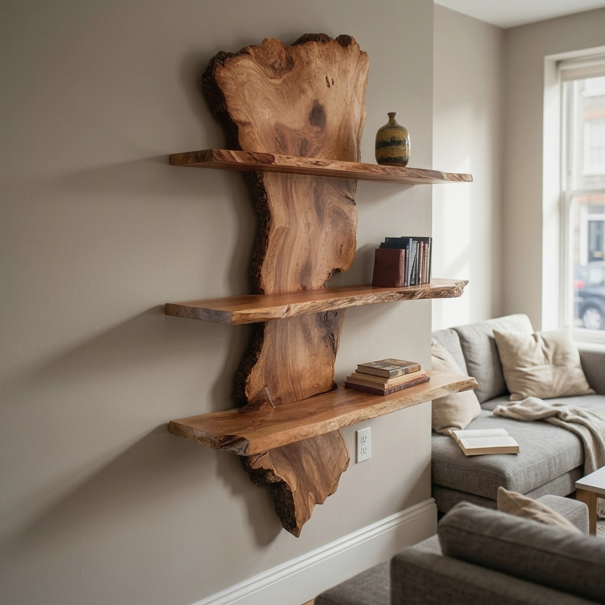 Floating Shelf Set Solid Wood Handmade Gift