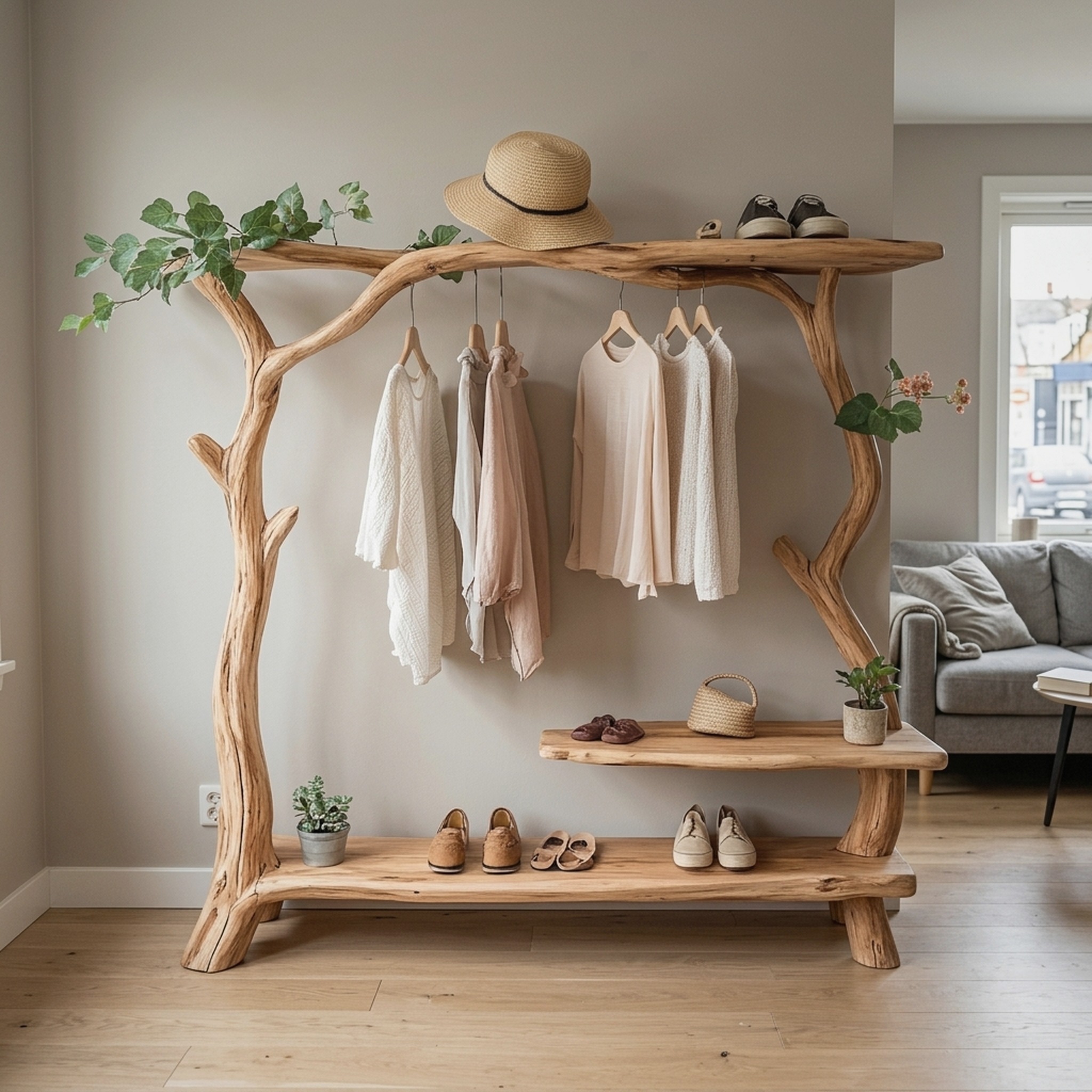 Free Standing Clothes Rack Home Decor Office Decor Gifts