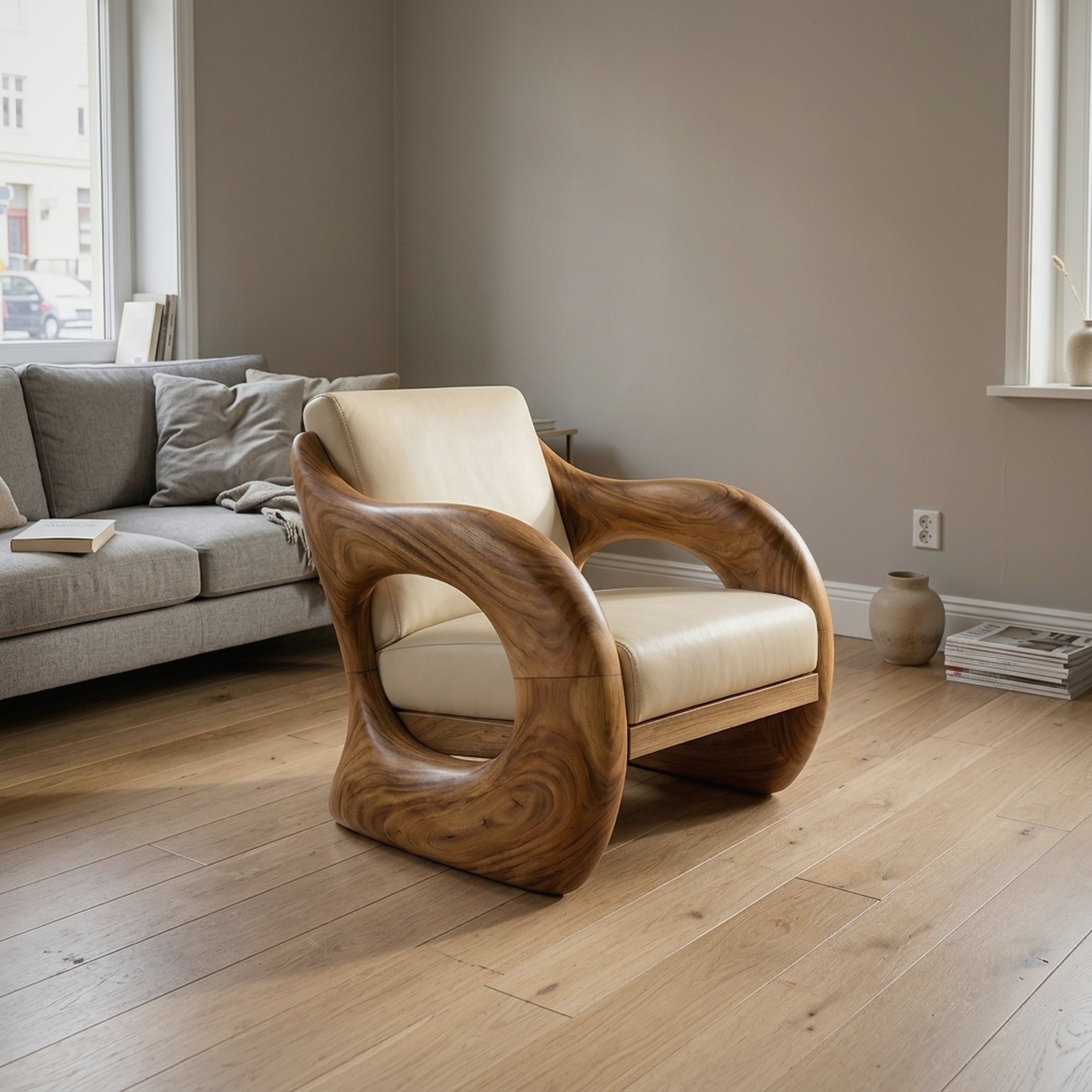 Futuristic Organic Lounge Chair for High-End Urban Residences