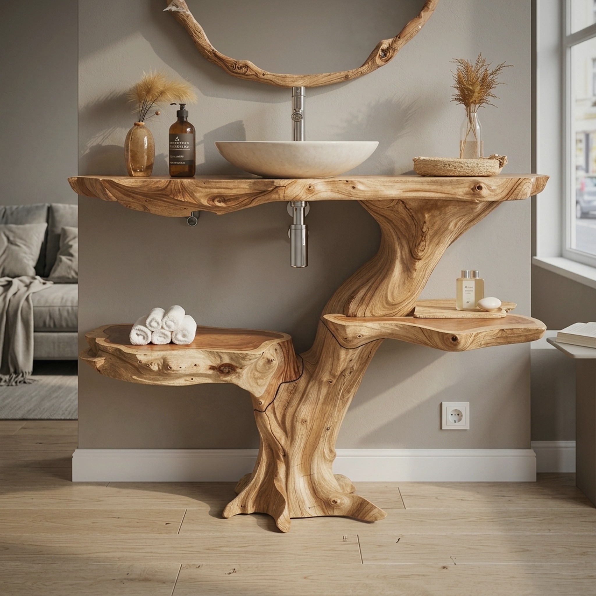 Handcrafted Bathroom Vanity Bathroom - Model SILDTBRV052
