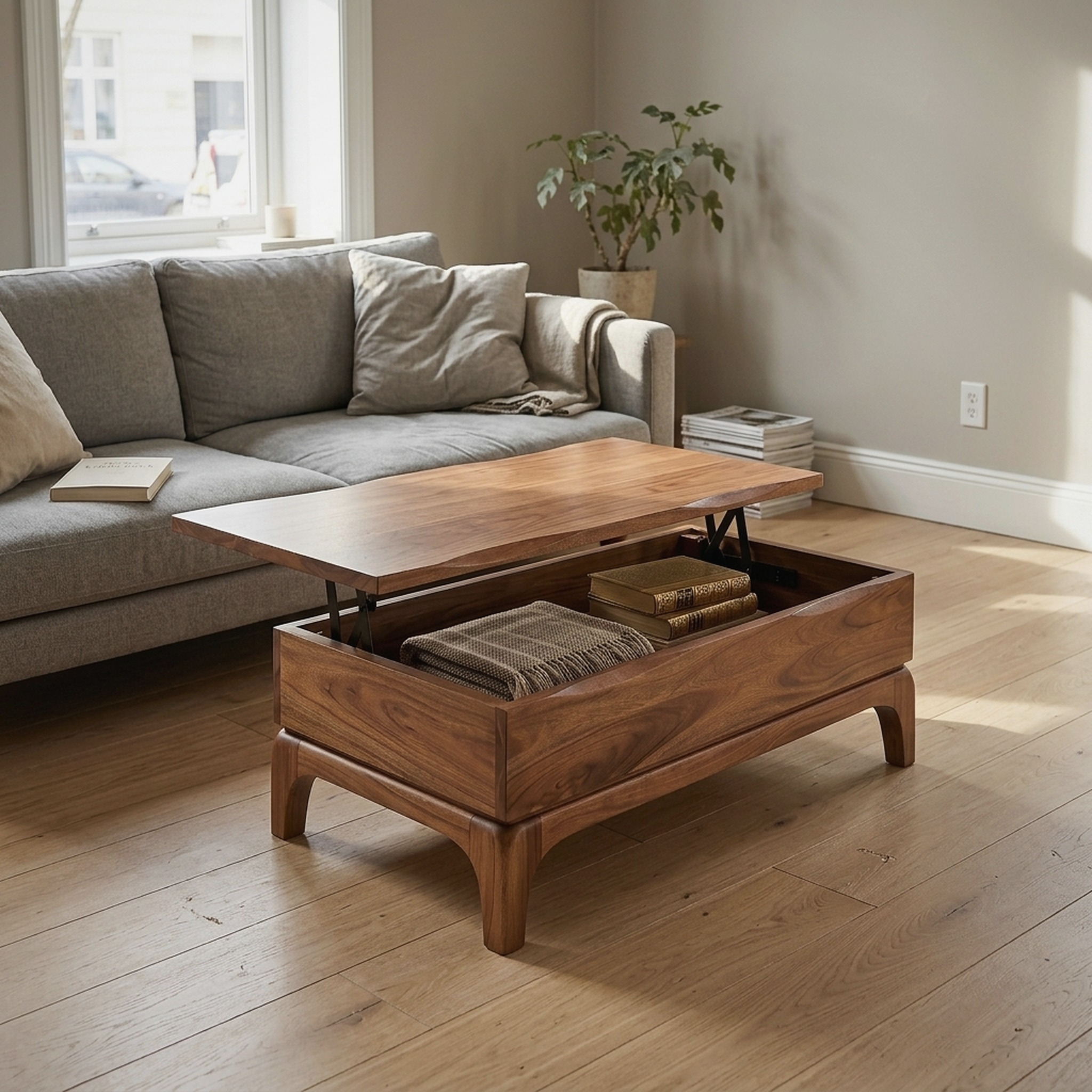 Handcrafted Christmas Coffee Table with Storage Holiday Home