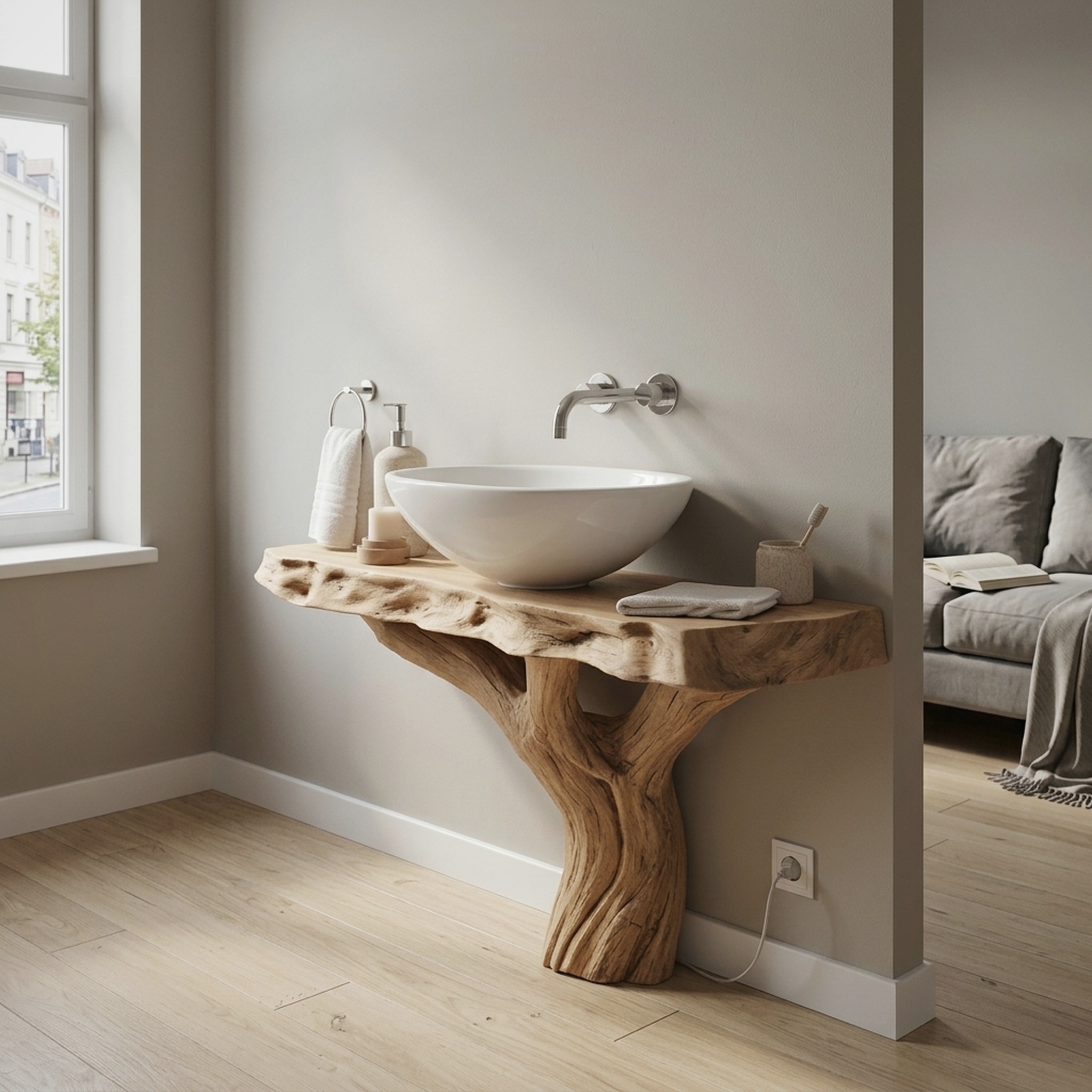 Handcrafted Counter Bathroom Vanity