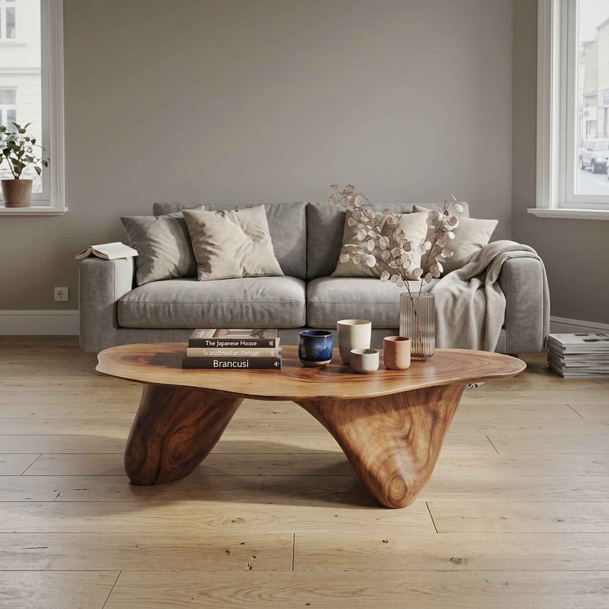 Handcrafted Low Table for Sophisticated Interiors