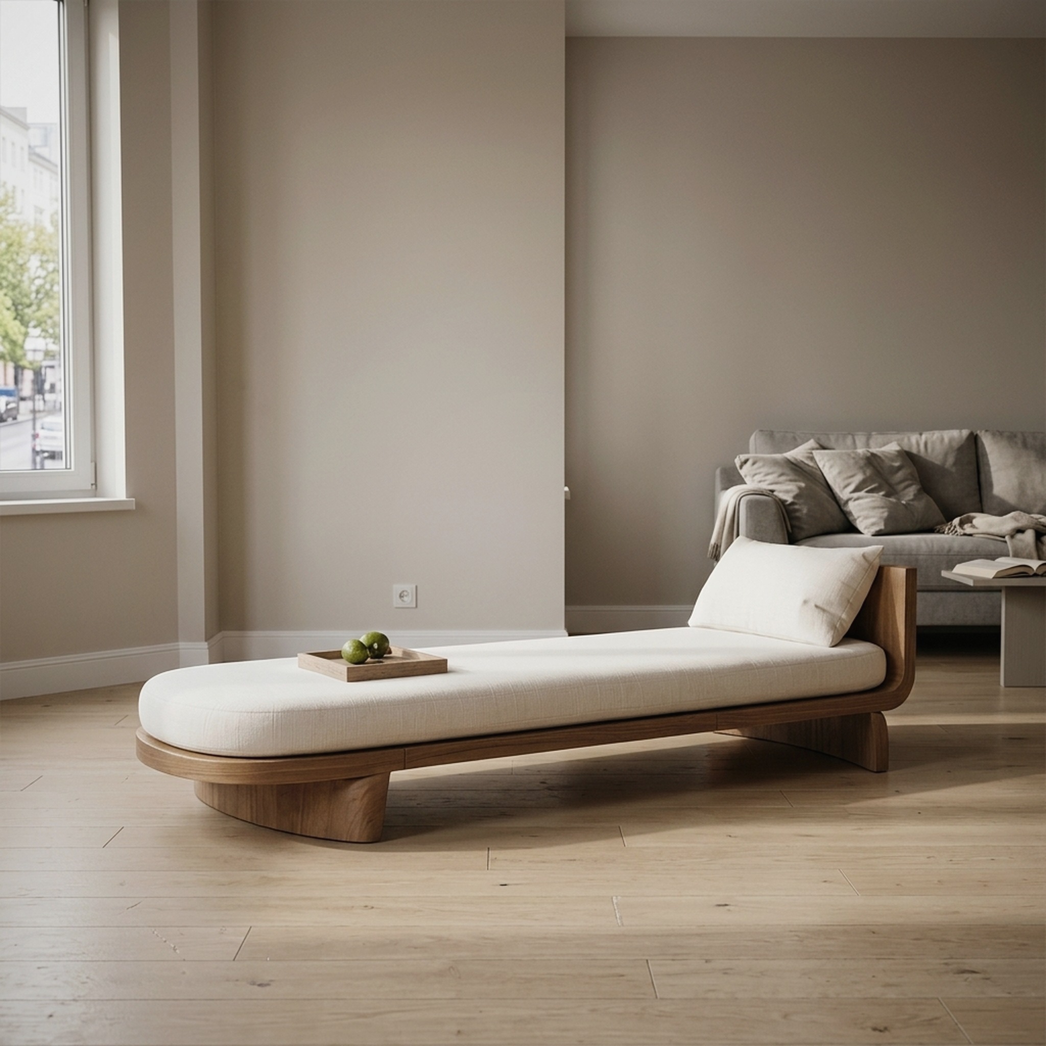 Handcrafted Mid Century Modern Wooden Daybed, Outdoor Patio Lounge Sofa Bed, Premium Hardwood Daybed Frame for Backyard Garden