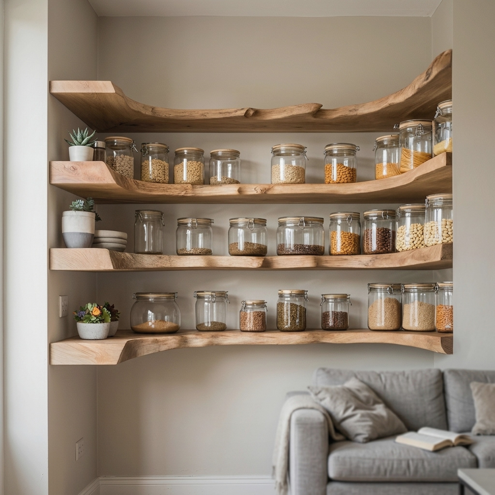 Handcrafted Mid Century Spice Rack for Kitchen Furniture