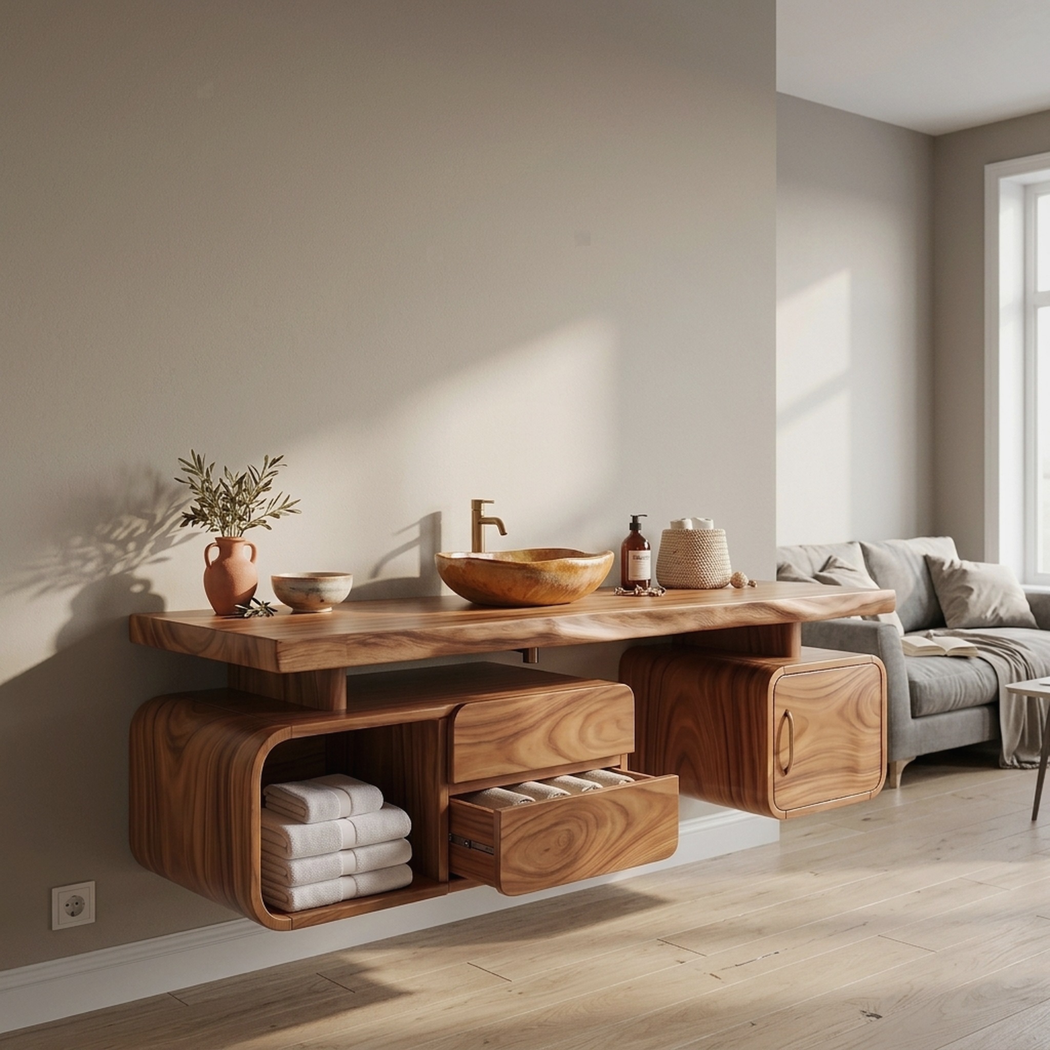 Handcrafted Organic Modern Christmas Vanity Beach Retreat