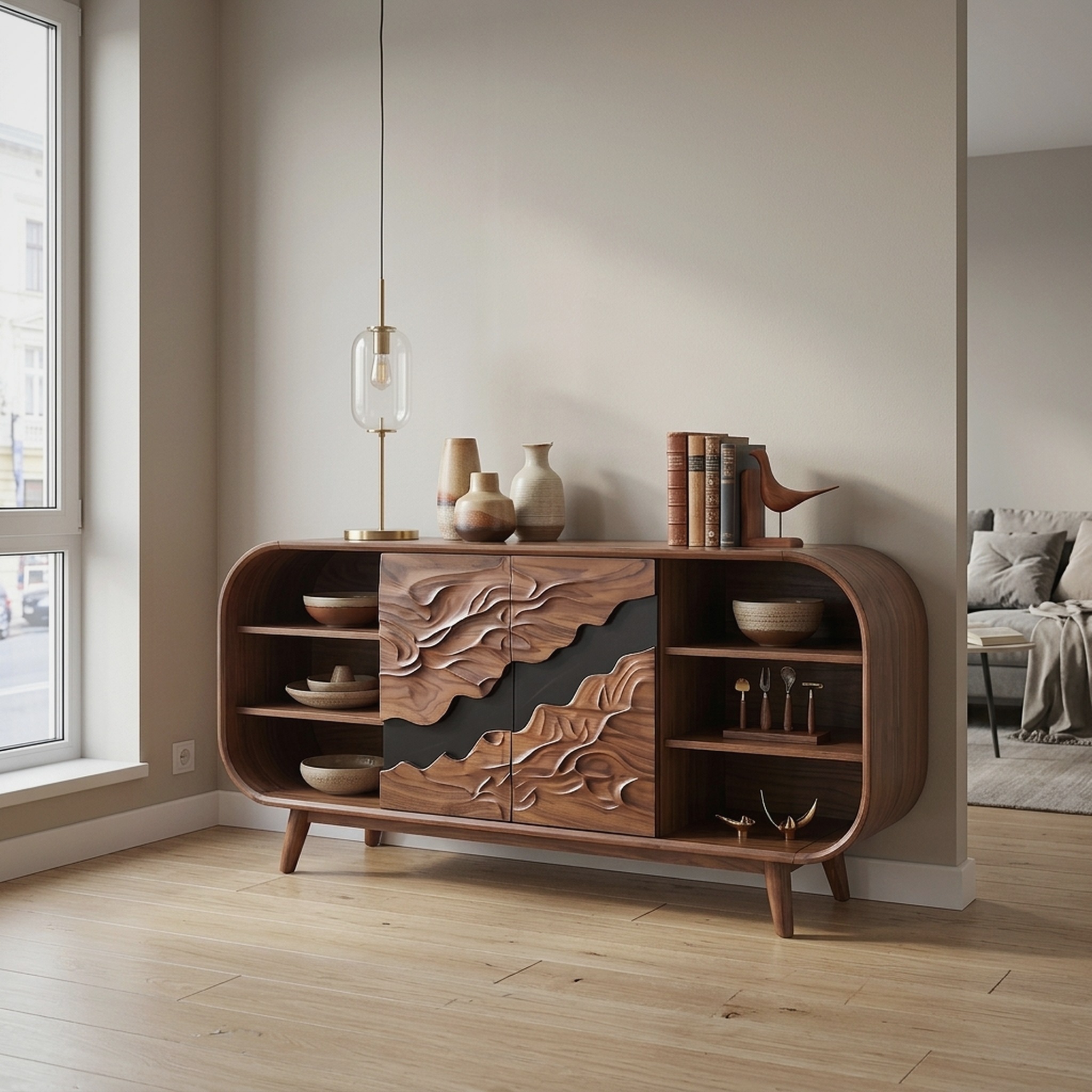 Handcrafted Sideboard Buffet Cabinet Modern Kitchen