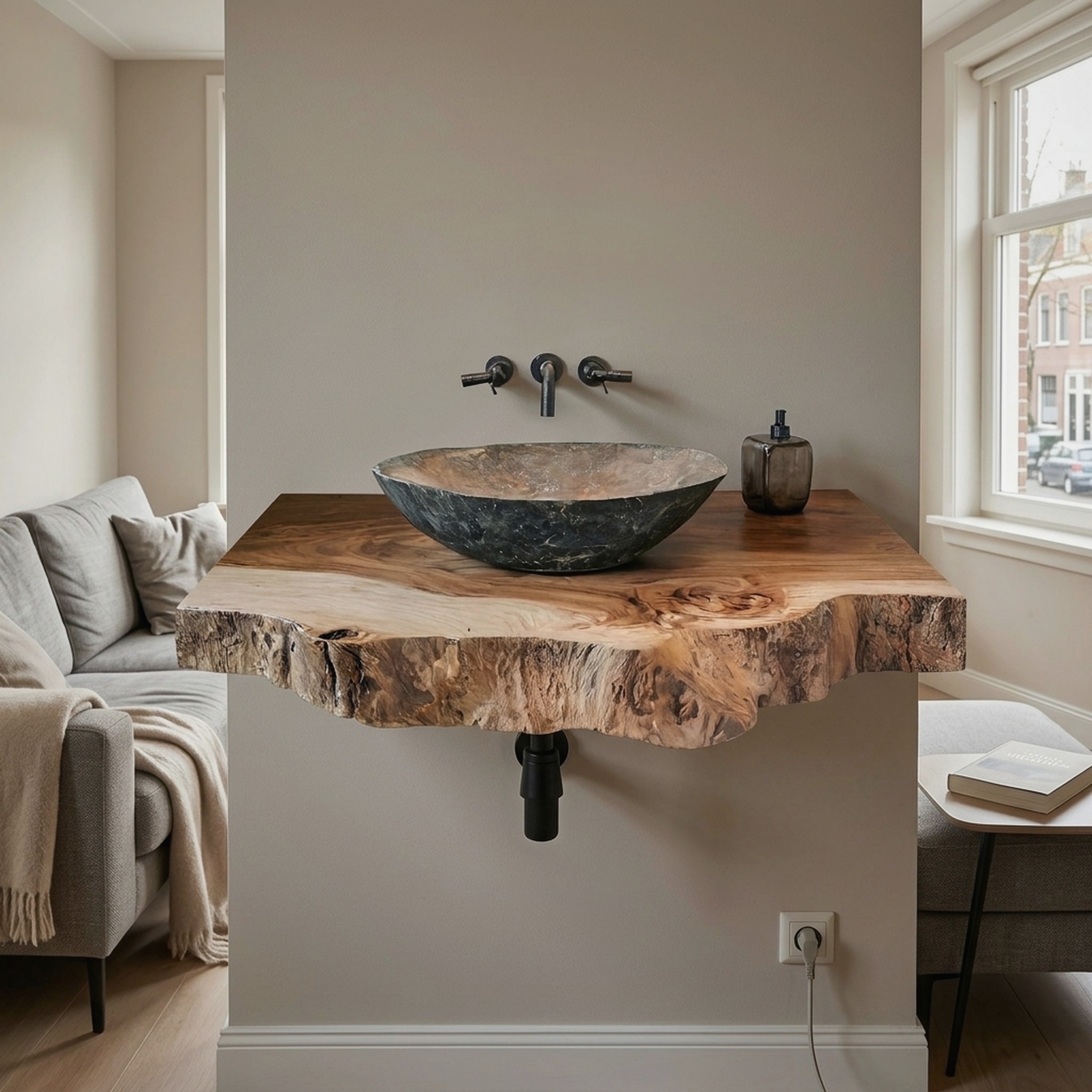 Handcrafted Solid Wood Vanity Bathroom Furniture