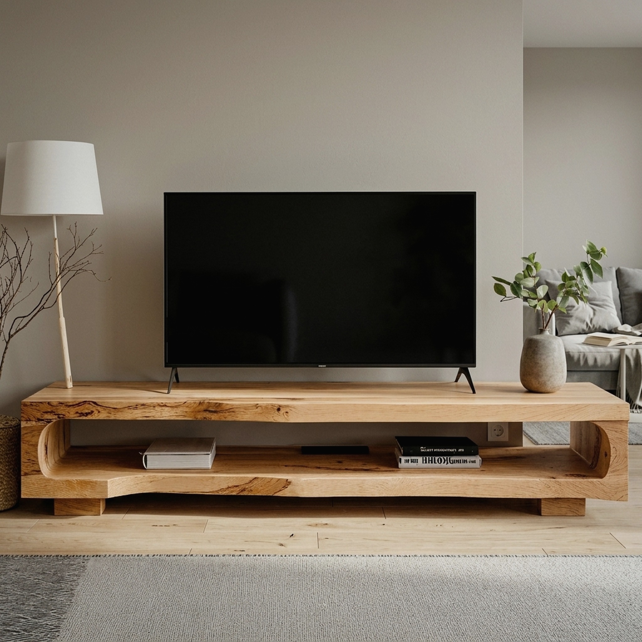 Handcrafted TV Console Rustic TV Cabinet Stand