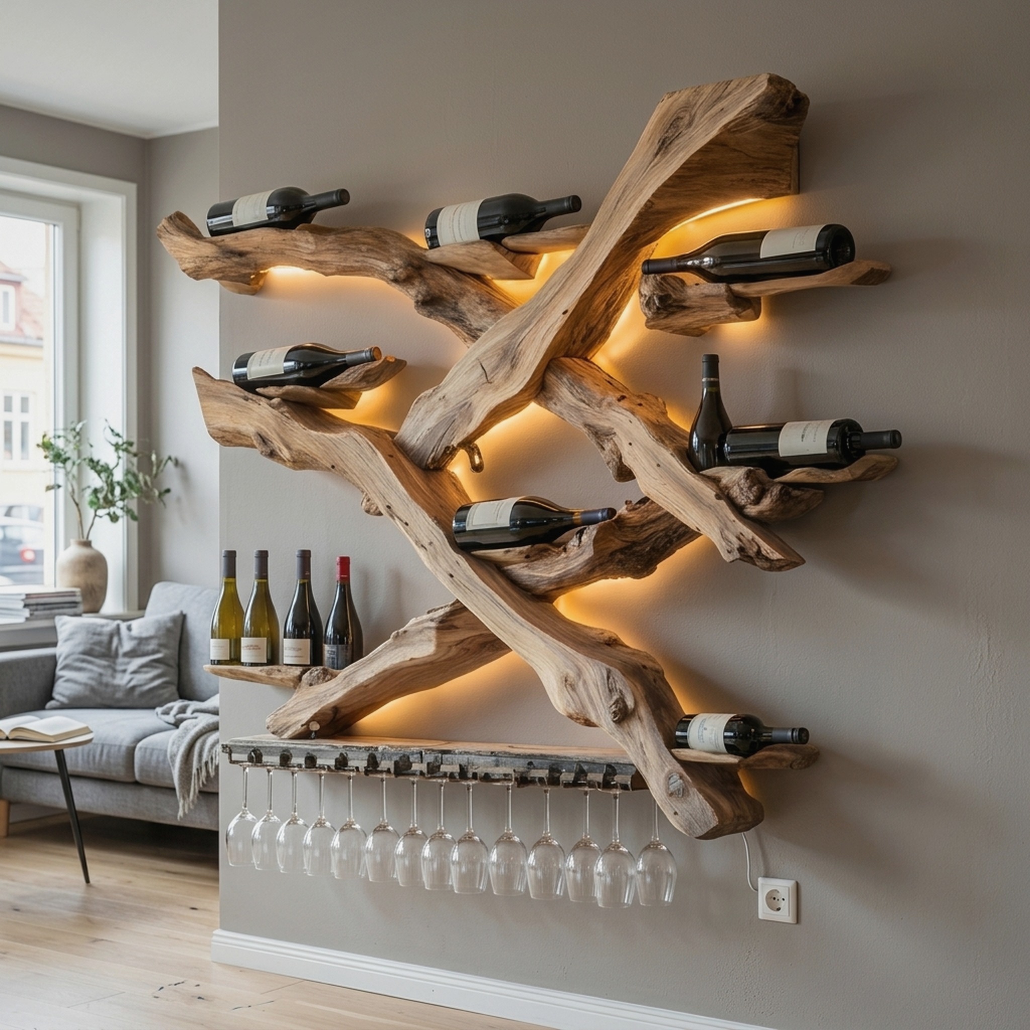 Handcrafted Wine Holder for Furniture Stylish Storage
