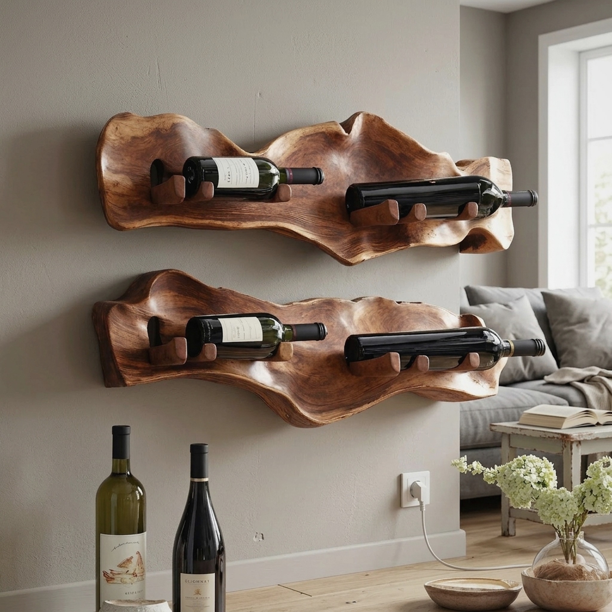 Handcrafted Wine Holder for Kitchen Countertop Style