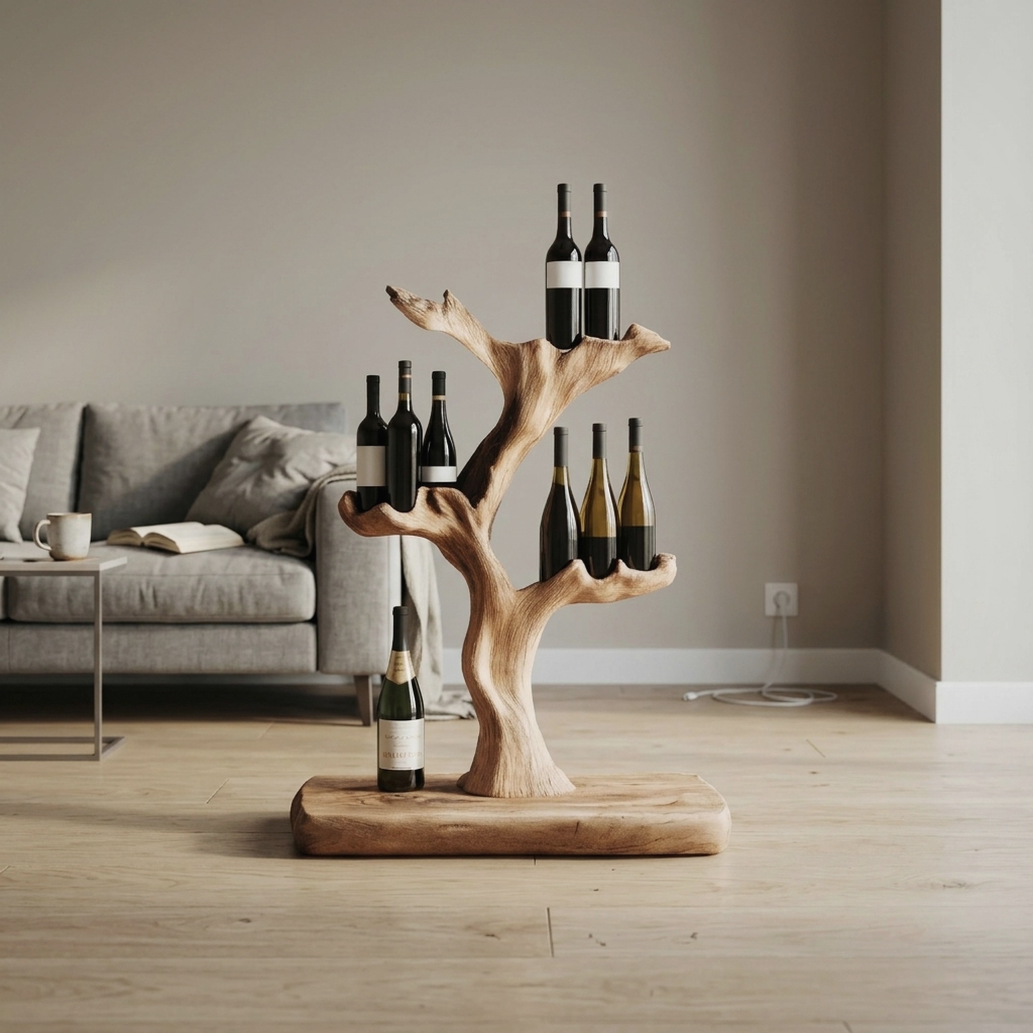 Handcrafted Wine Stand for Furniture Accent Storage