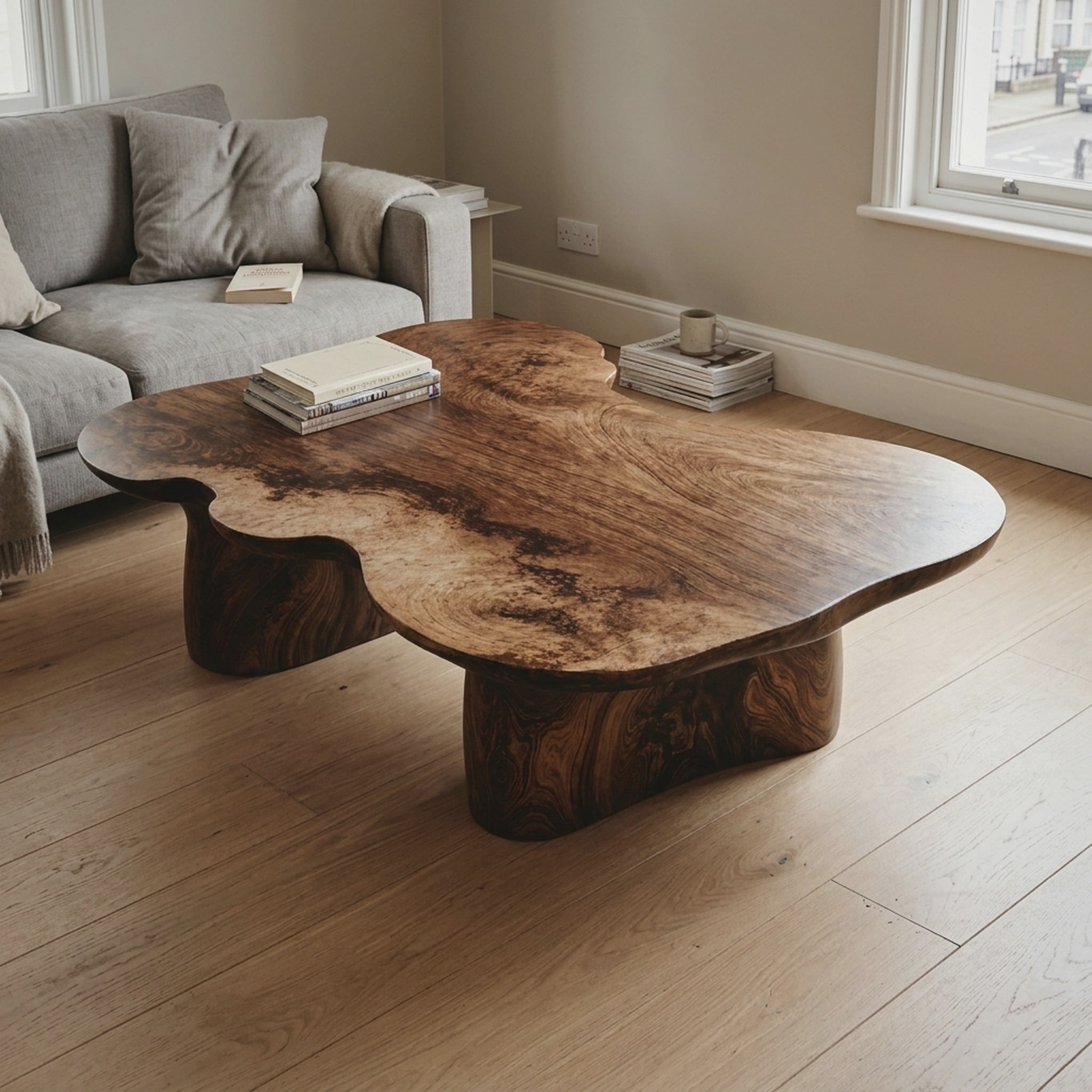 Handcrafted Wood Coffee Table Sofa Table