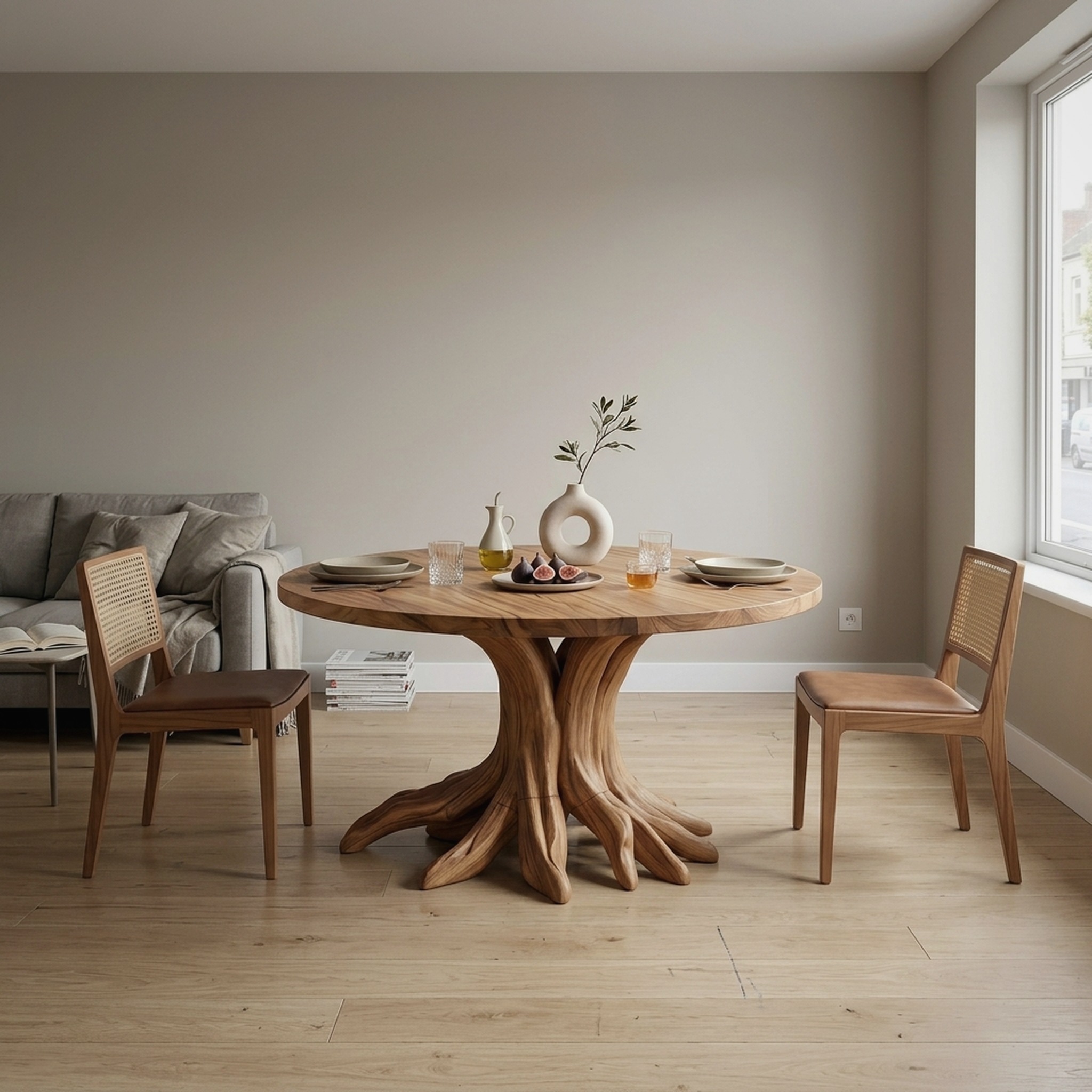 Handcrafted Wood Dining Table for Kitchen Interior